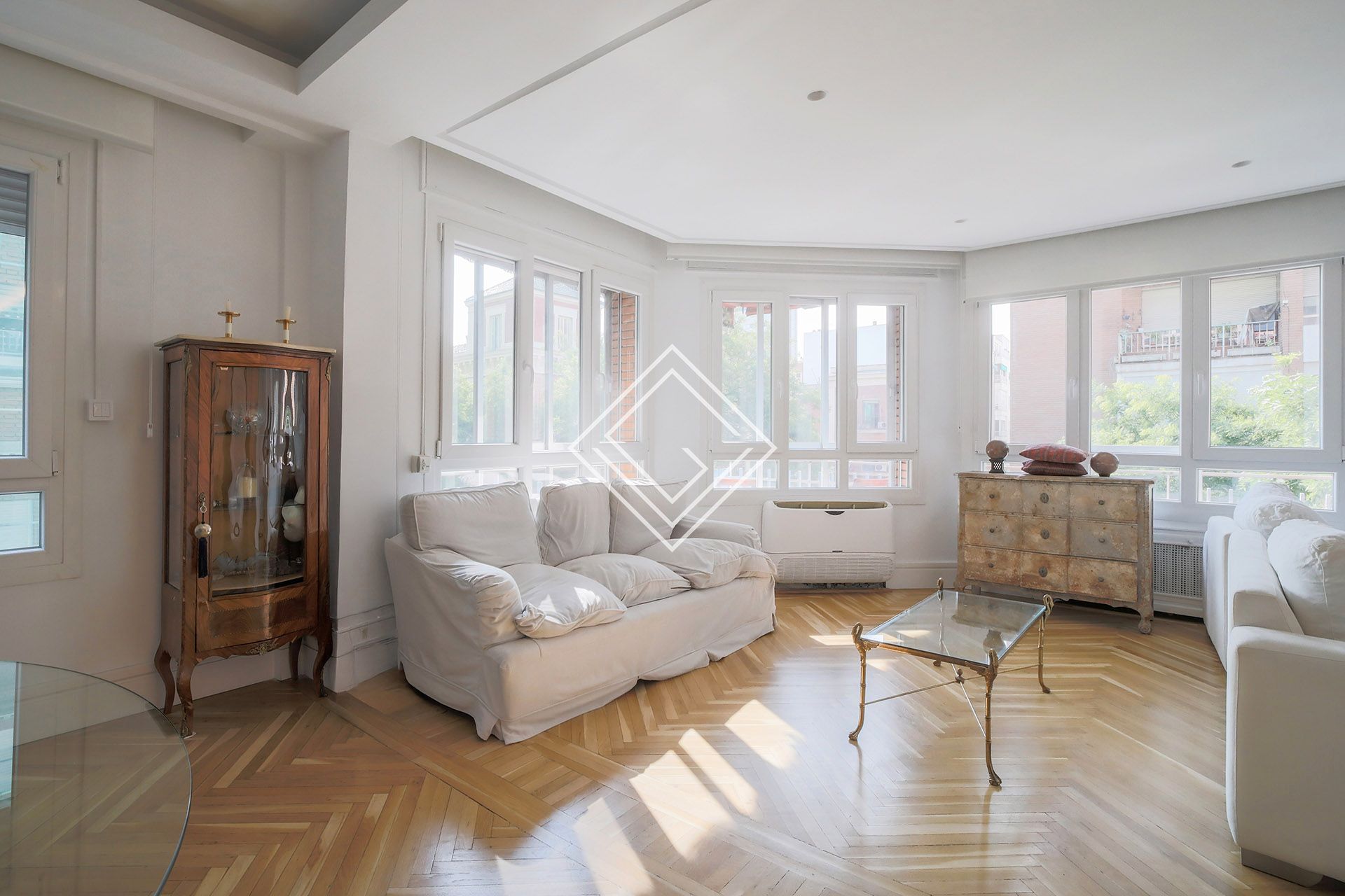 Sala de estar de Piso en venta en  Madrid Capital con Aire acondicionado, Calefacción y Terraza