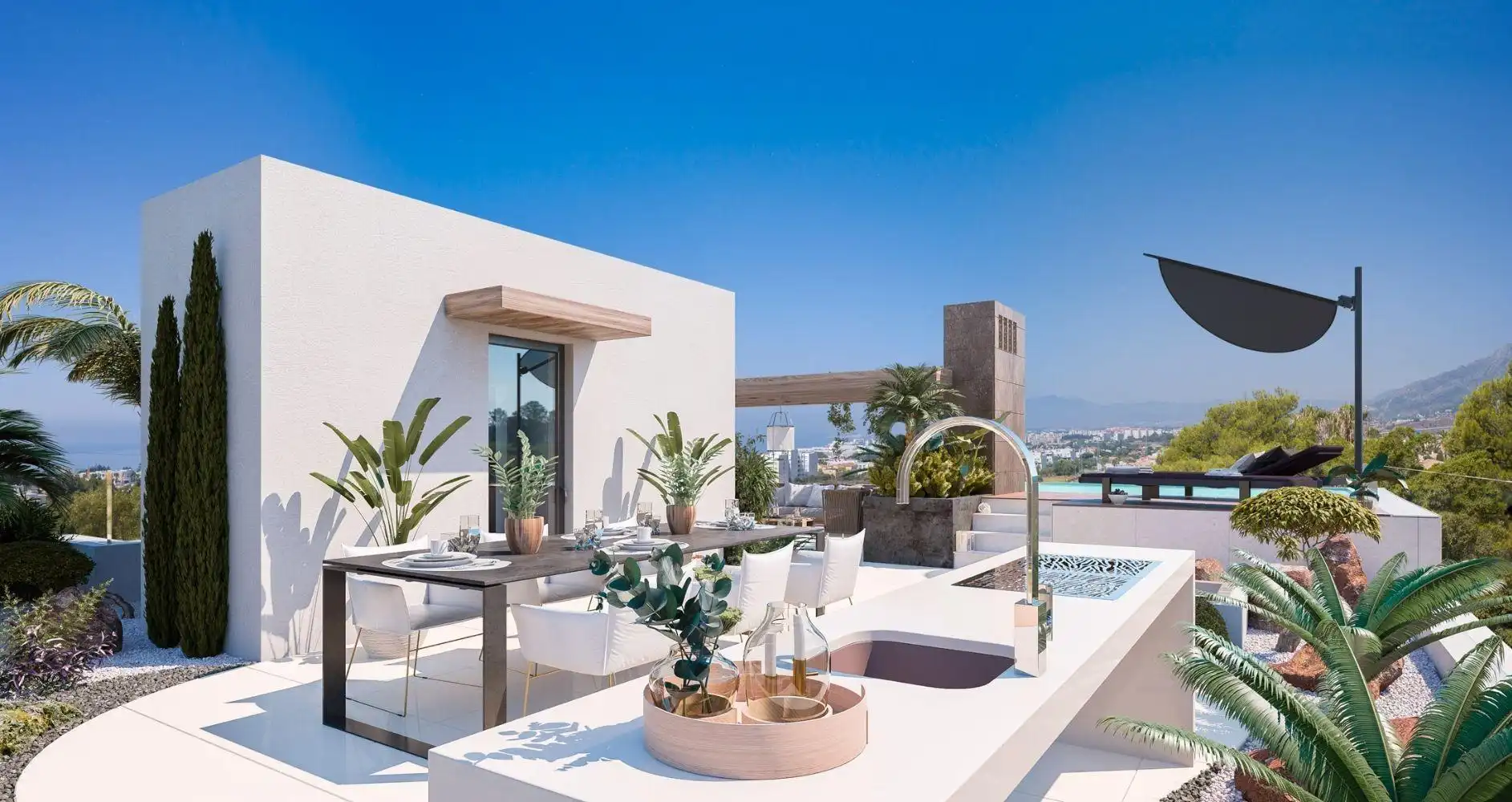 Terraza de Casa adosada en venta en Marbella con Calefacción, Jardín privado y Terraza