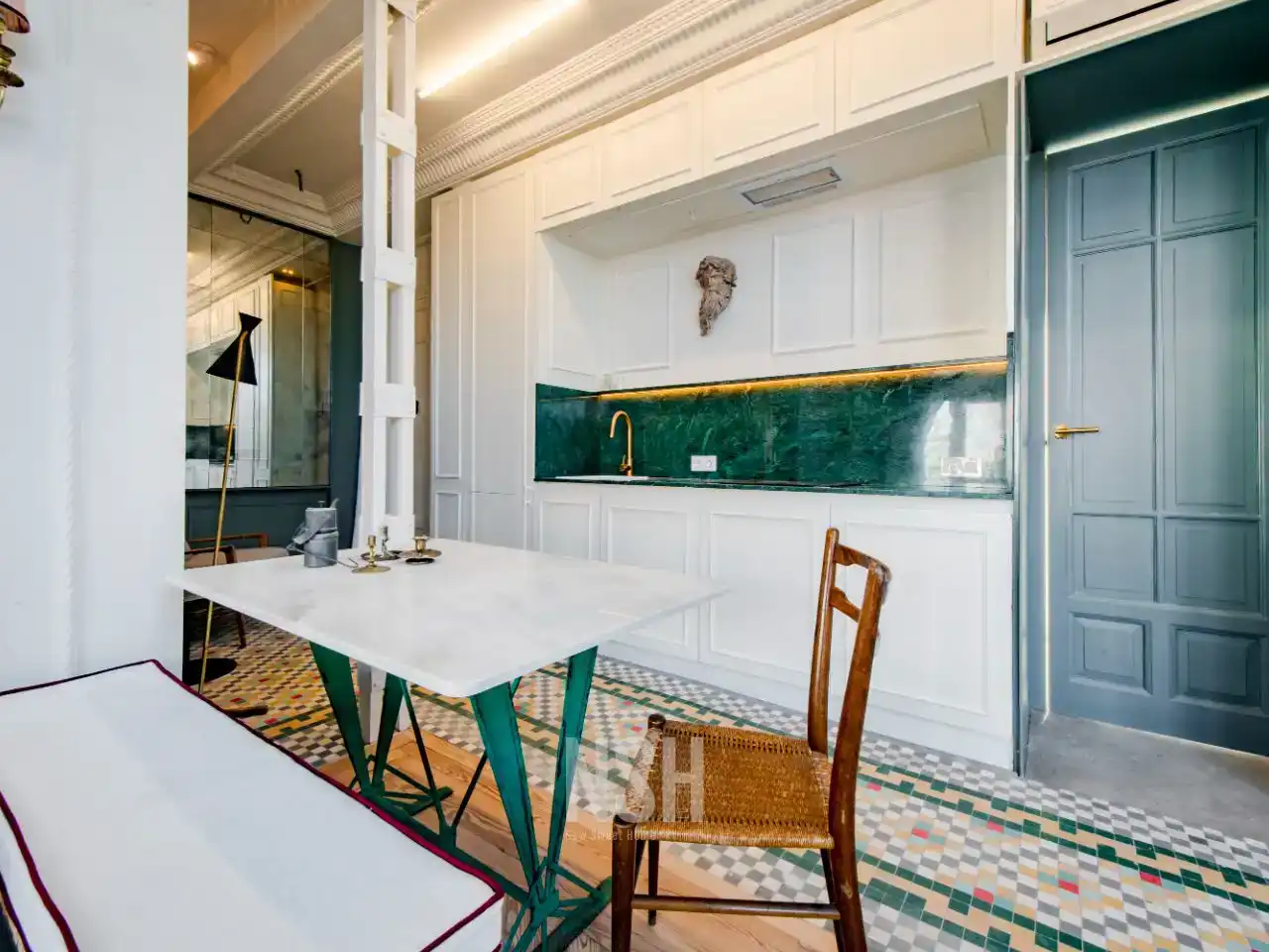 Kitchen of Flat for sale in  Madrid Capital  with Air Conditioner and Terrace