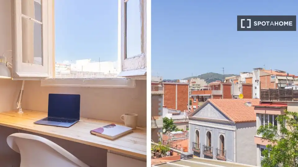 Terrassa de Pis de lloguer en Barcelona amb Aire condicionat, Calefacció i Moblat
