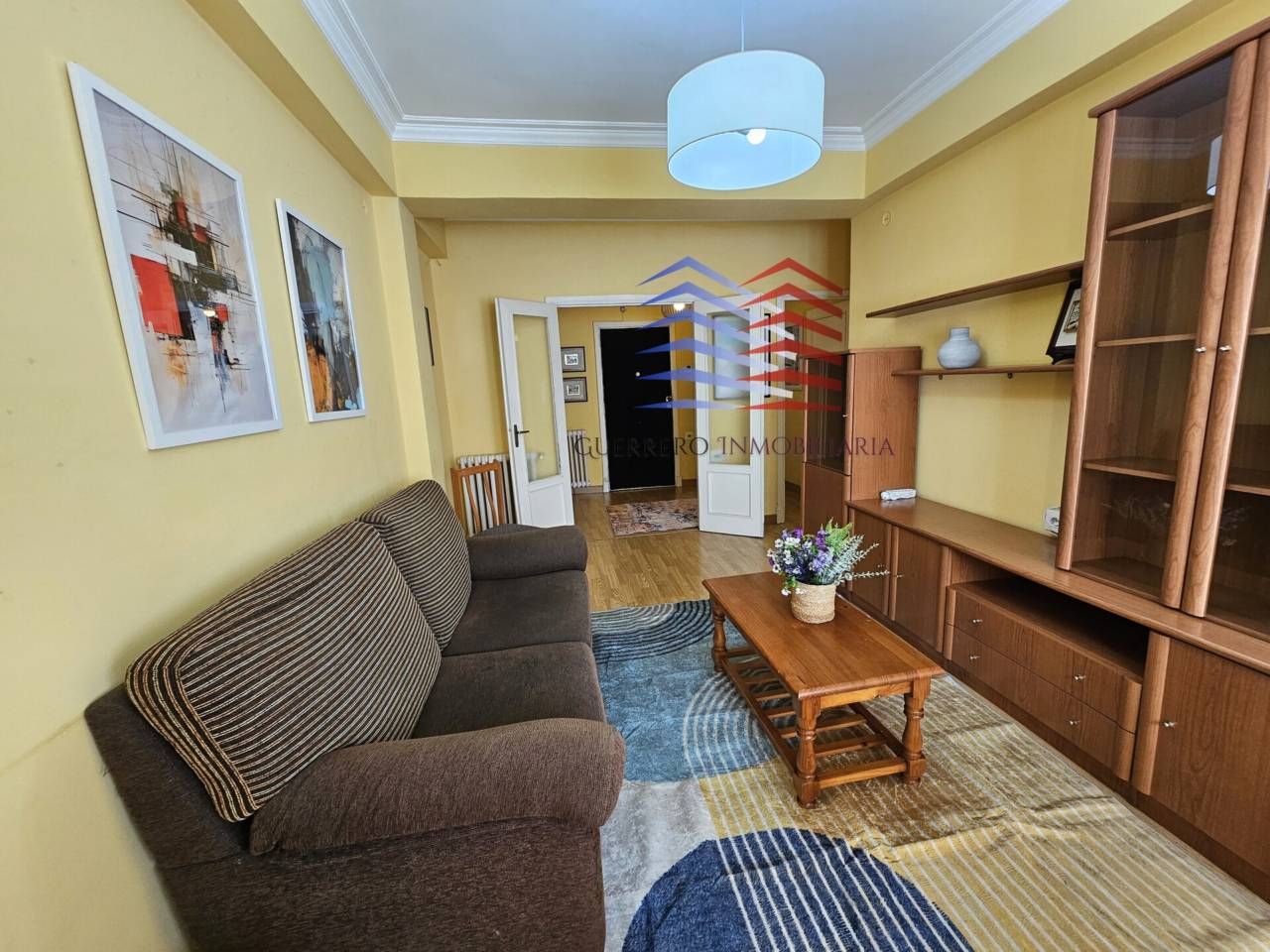 Sala d'estar de Pis de lloguer en Ourense Capital  amb Calefacció, Moblat i Balcó