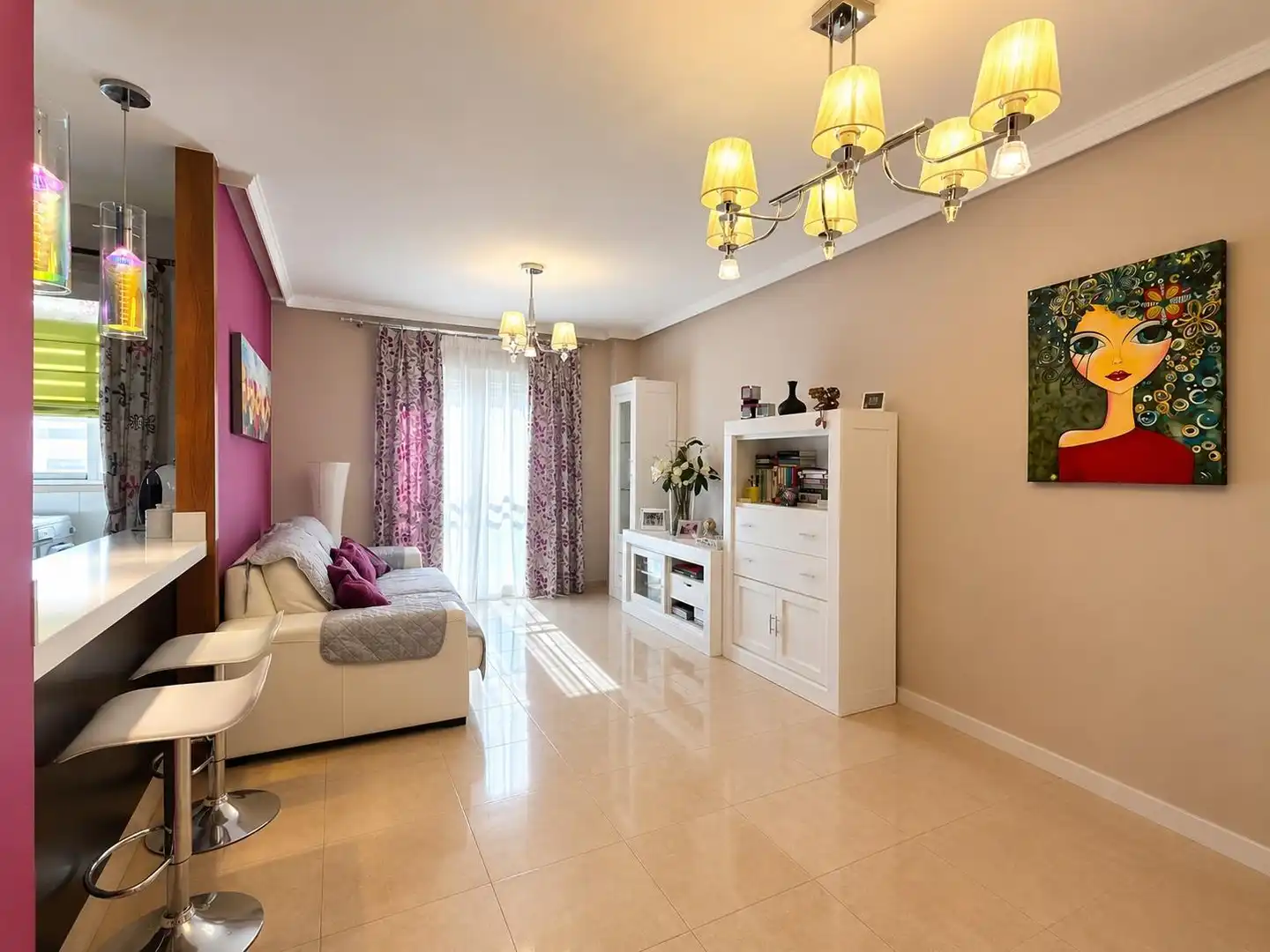 Wohnzimmer von Wohnung zum Verkauf in El Ejido mit Klimaanlage, Heizung und Abstellraum