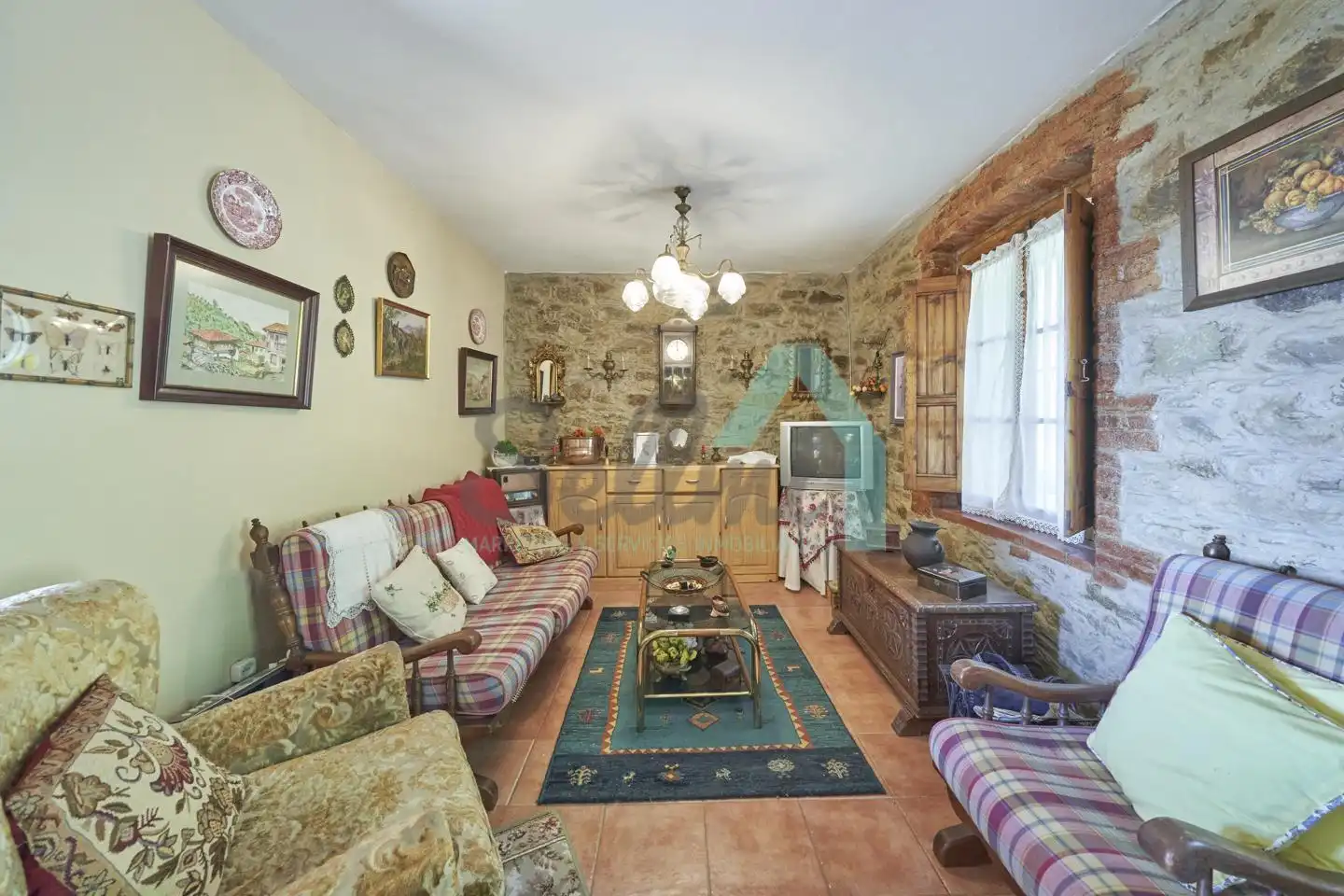 Living room of Houses for sale in Langreo  with Private garden and Balcony