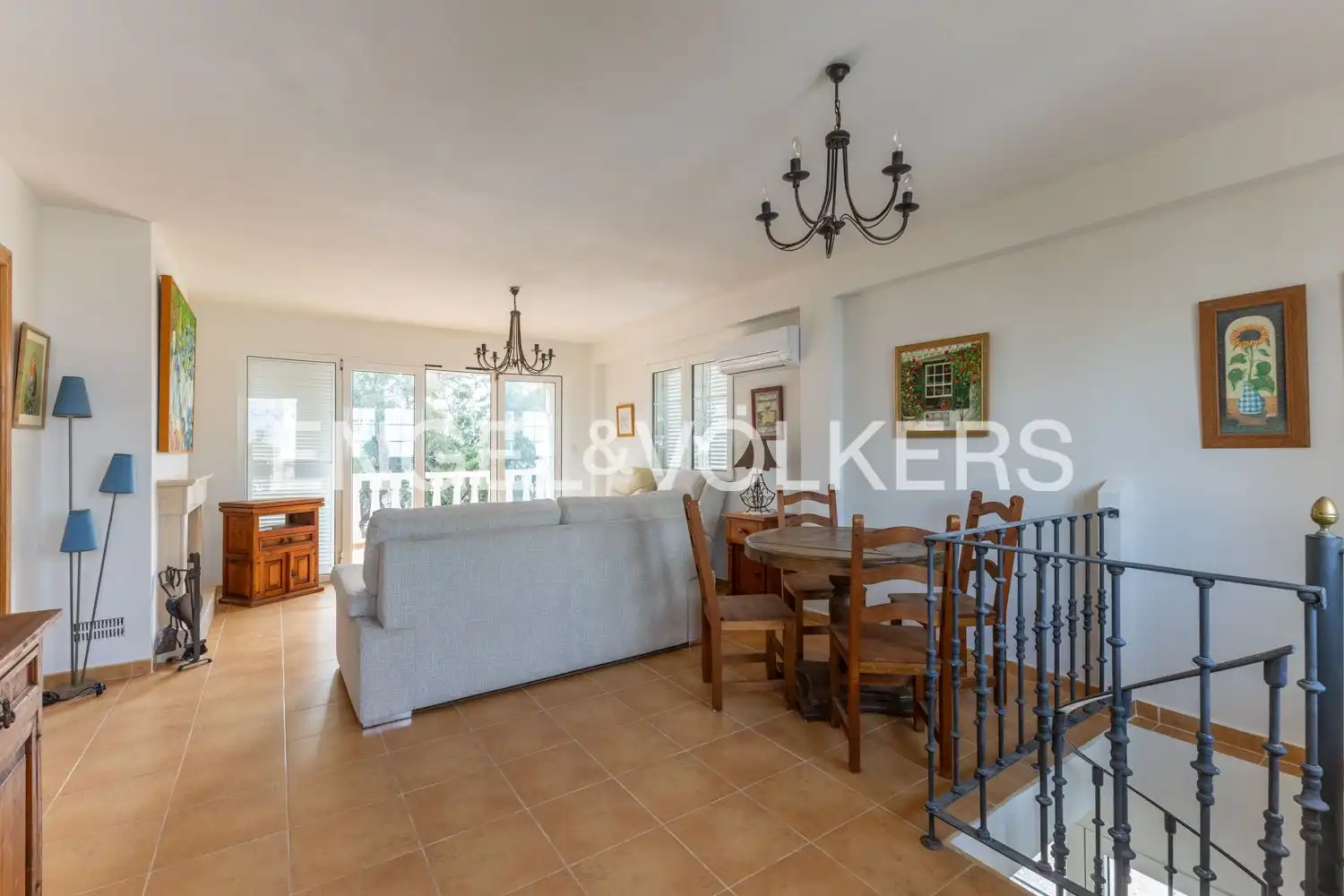 Sala d'estar de Casa o xalet en venda en Cullera amb Aire condicionat, Calefacció i Jardí privat