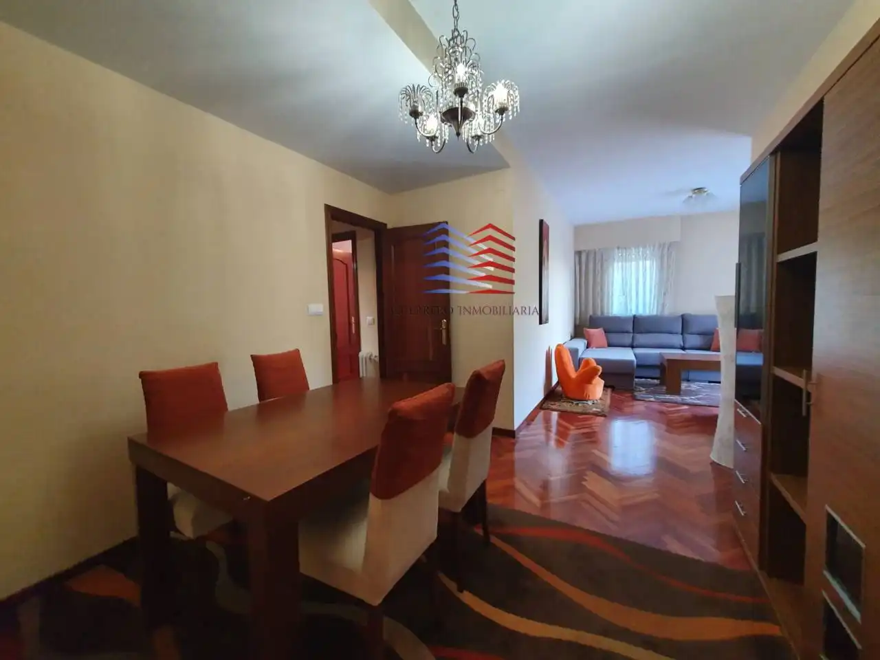 Living room of Flat for rent in Ourense Capital   with Heating, Parquet flooring and Storage room