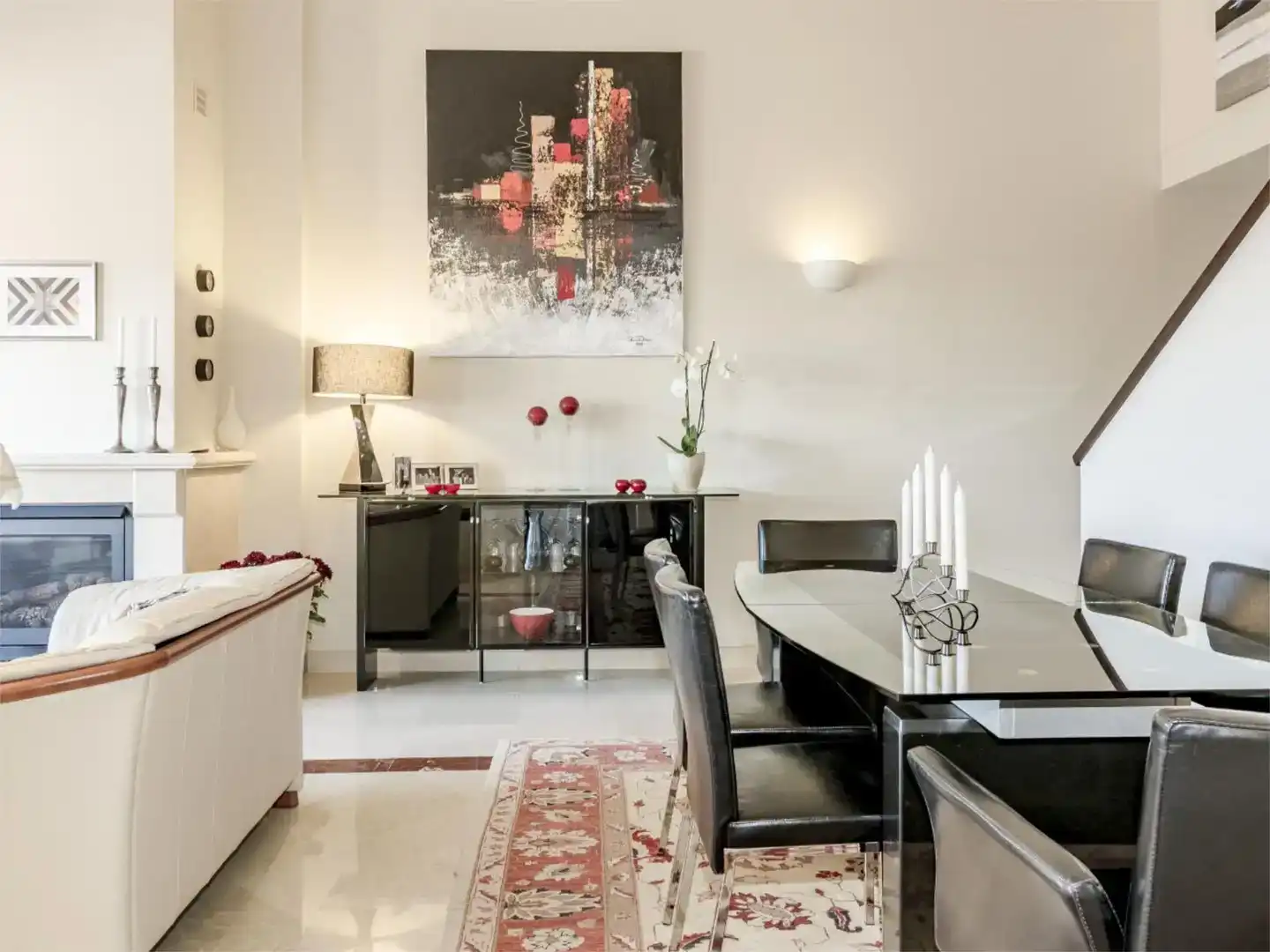 Esszimmer von Wohnung zur Miete in Ojén mit Klimaanlage, Schwimmbad und Balkon