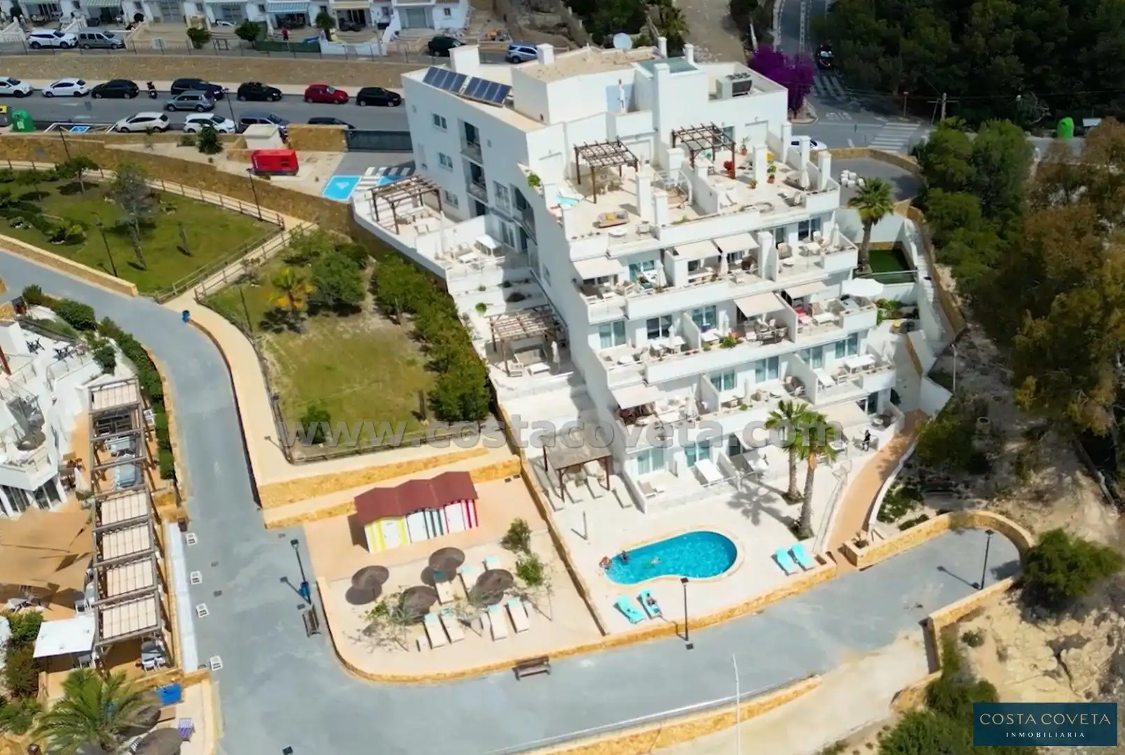 Außenansicht von Erdgeschoss zum Verkauf in El Campello mit Klimaanlage, Heizung und Terrasse