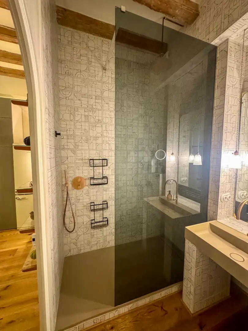 Bathroom of Lofts for sale in Barcelona  with Air Conditioner, Private garden and Parquet flooring