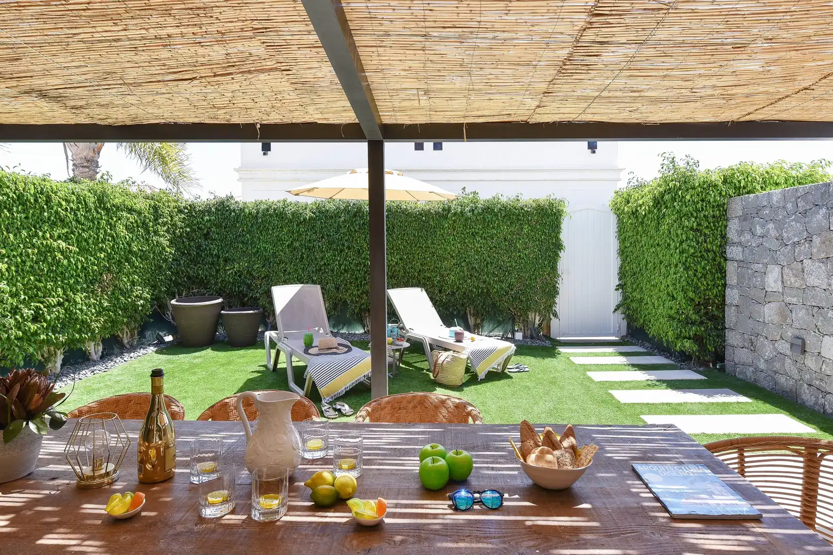 Terrasse von Haus oder Chalet zur Miete in San Bartolomé de Tirajana mit Gemeinschaftspool