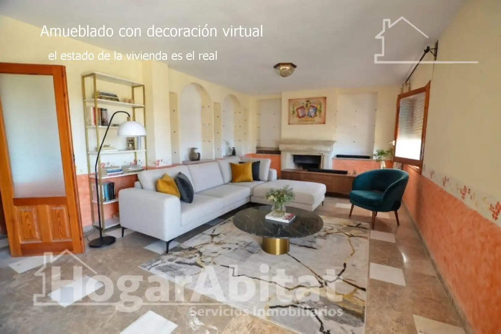 Wohnzimmer von Haus oder Chalet zum Verkauf in Mutxamel mit Heizung, Privatgarten und Terrasse