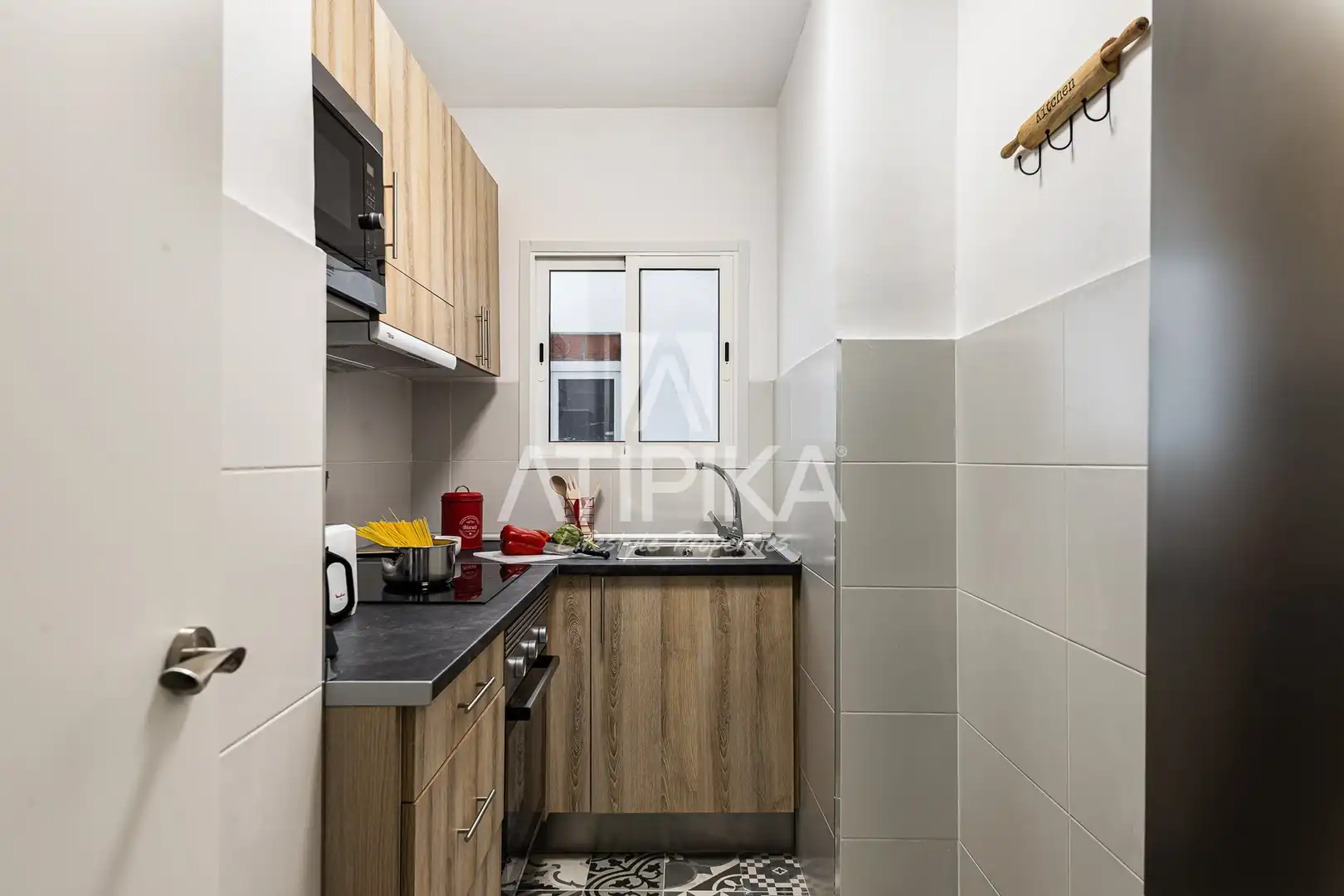 Kitchen of Flat for rent in Barcelona  with Air Conditioner, Heating and Parquet flooring
