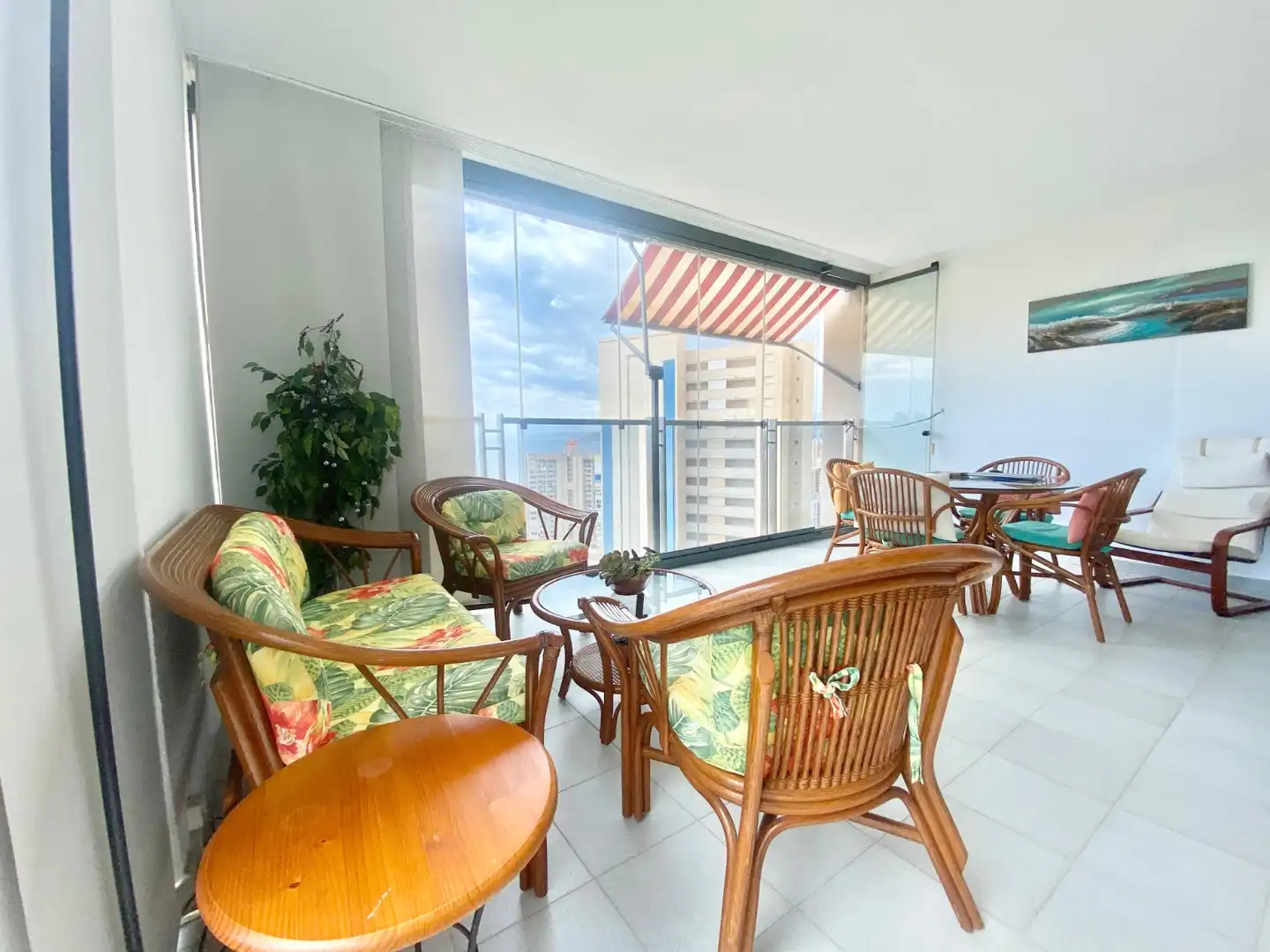 Terraza de Apartamento de alquiler en Benidorm con Aire acondicionado, Calefacción y Terraza