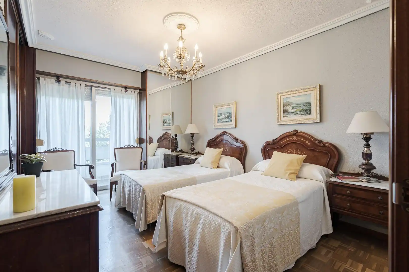 Bedroom of Flat for sale in Alcalá de Henares  with Heating, Terrace and Furnished
