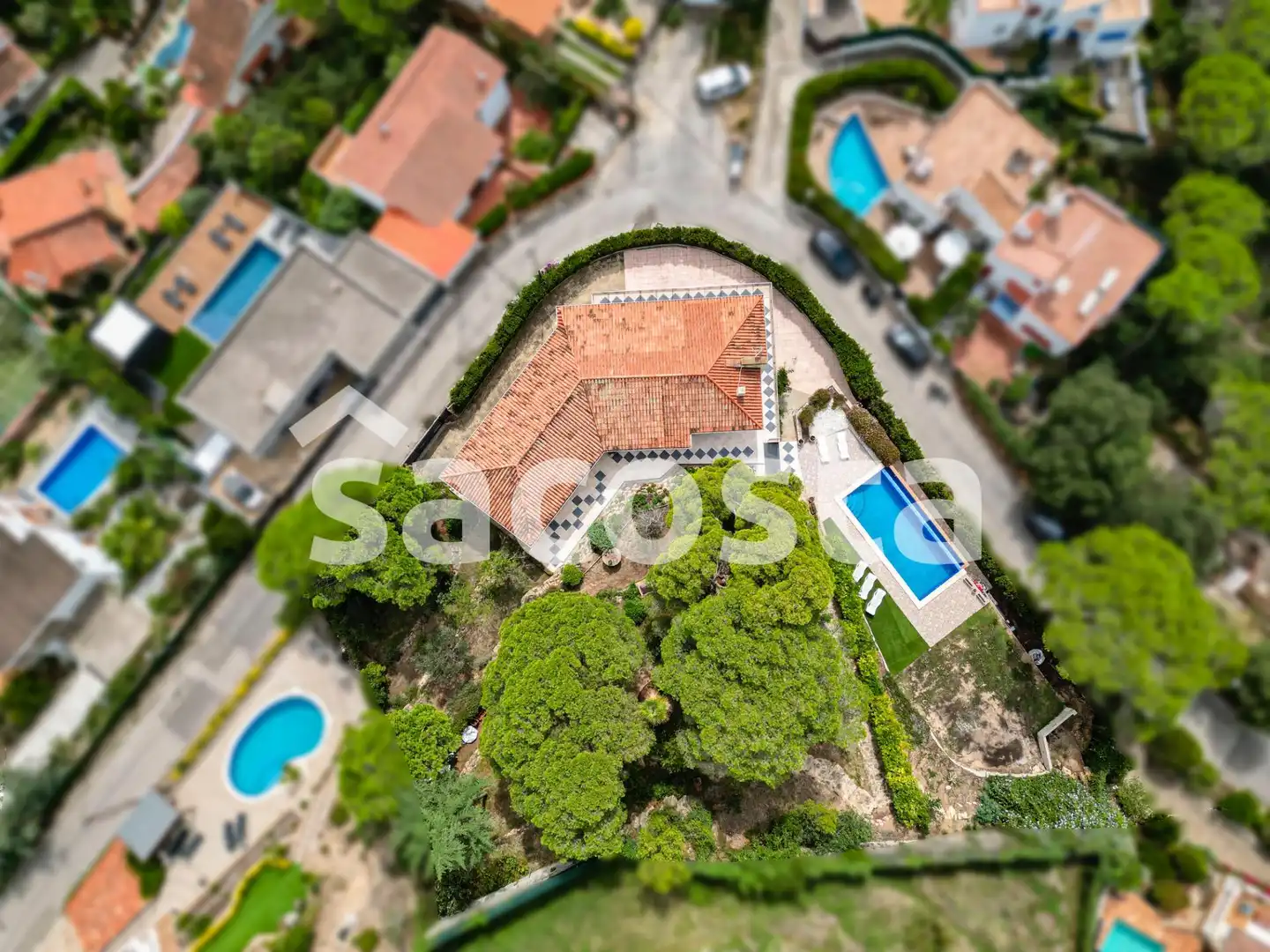 Außenansicht von Haus oder Chalet zum Verkauf in Lloret de Mar mit Klimaanlage, Heizung und Privatgarten