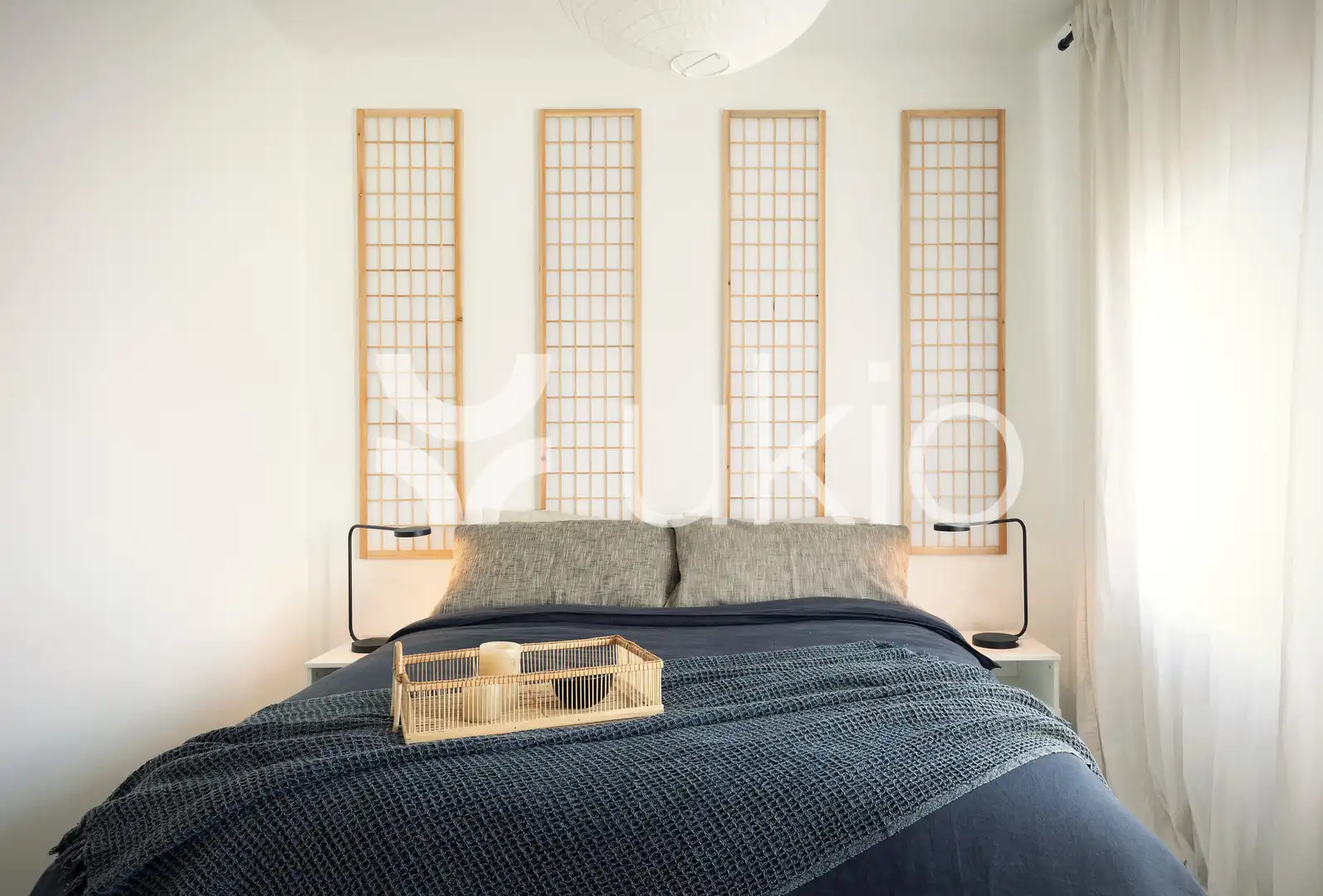 Schlafzimmer von Wohnungen zur Miete in Barcelona mit Klimaanlage, Terrasse und Möbliert