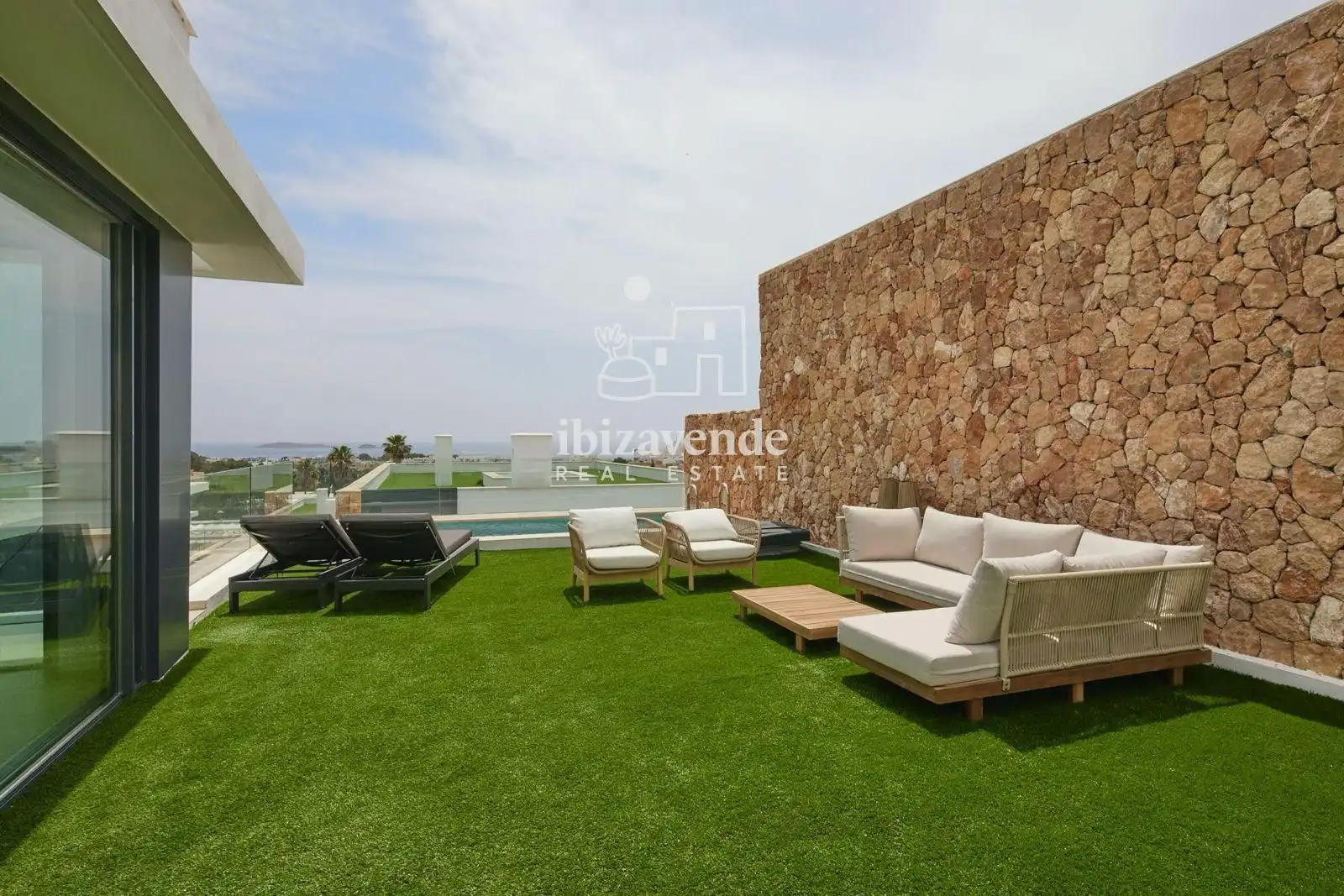 Terraza de Casa o chalet de alquiler en Santa Eulària des Riu con Aire acondicionado, Calefacción y Jardín privado