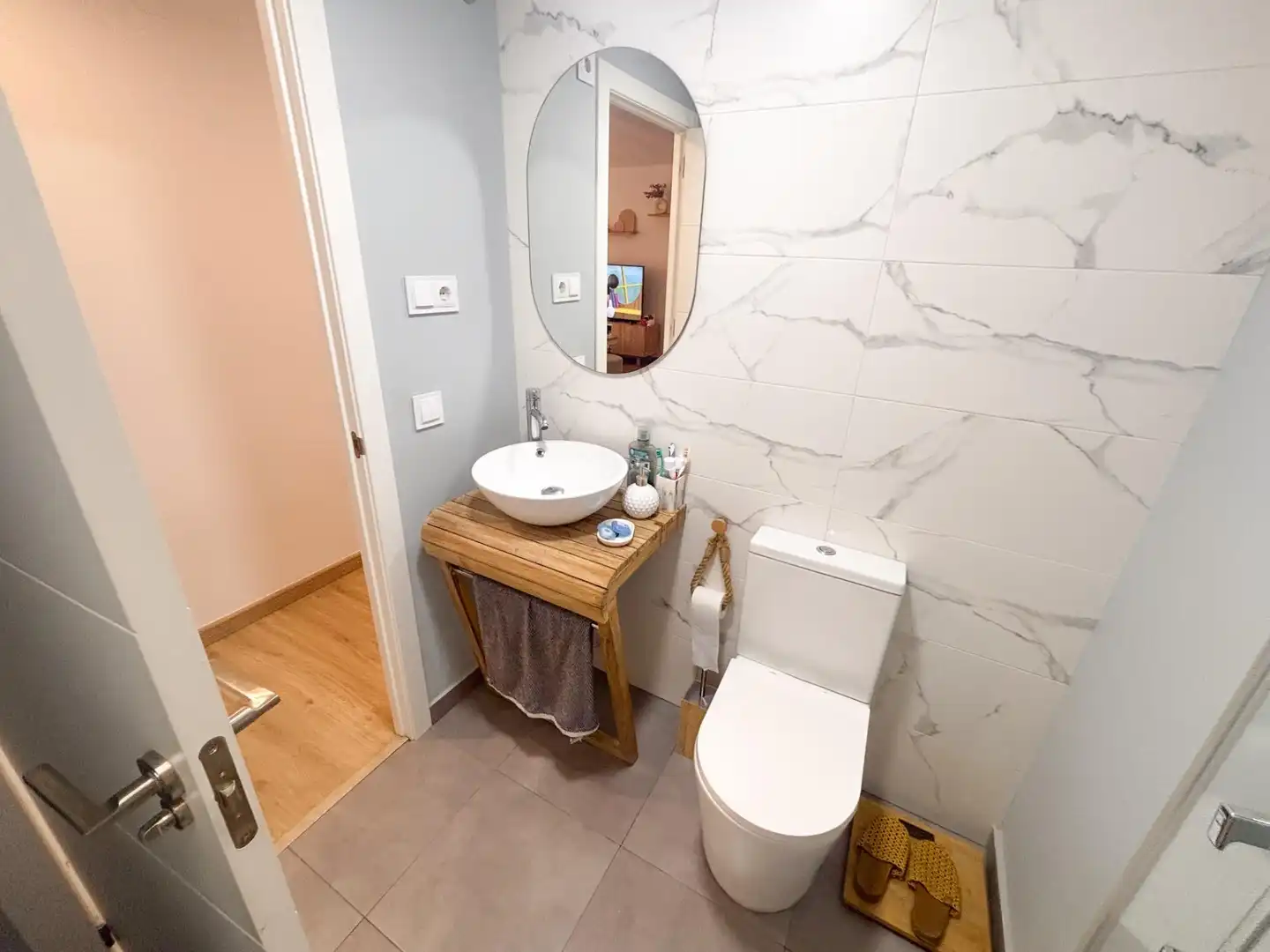 Badezimmer von Wohnung zum Verkauf in Torrevieja mit Klimaanlage, Möbliert und Balkon