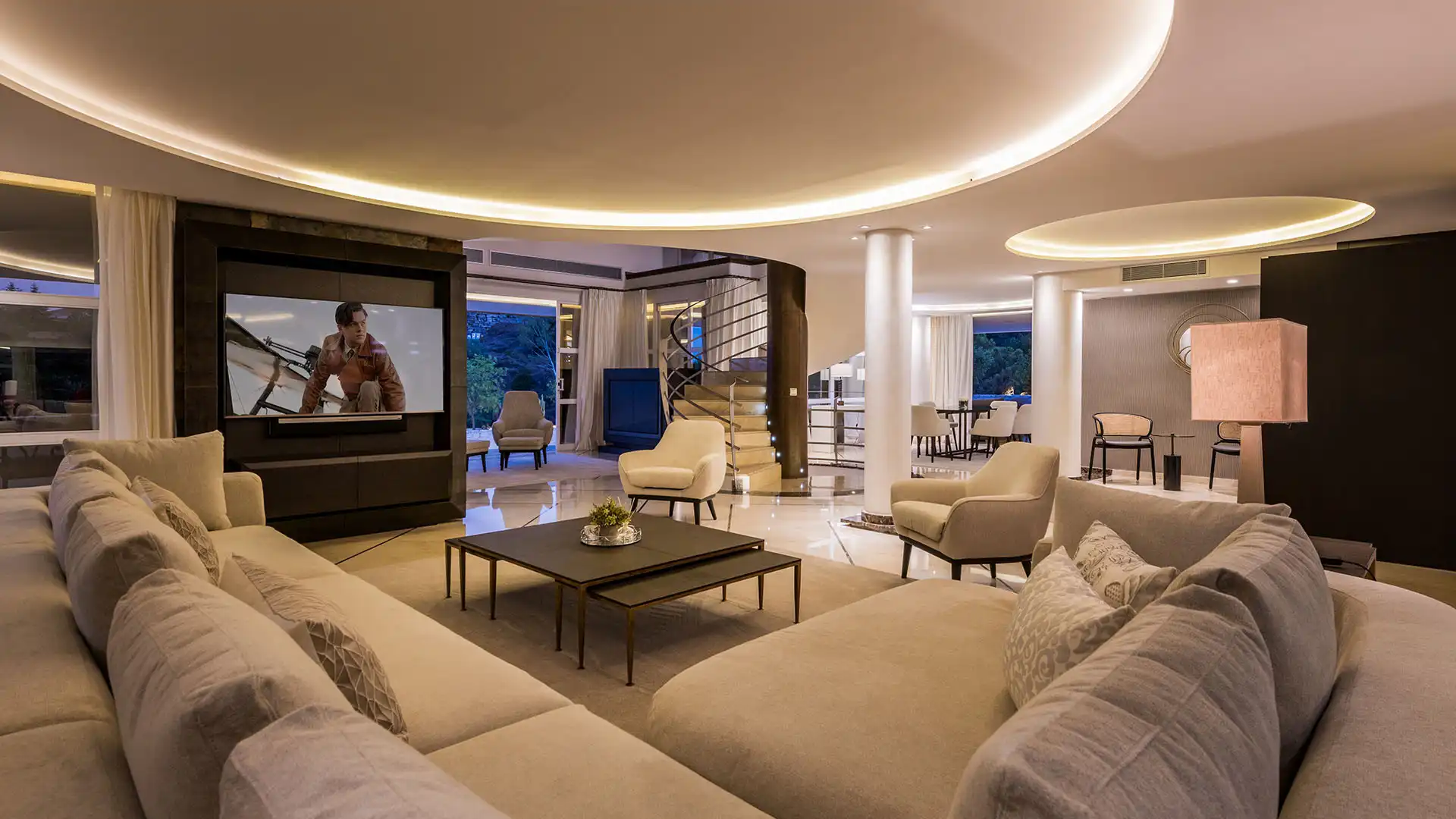 Sala de estar de Casa o chalet en venta en Benahavís con Aire acondicionado, Jardín privado y Terraza