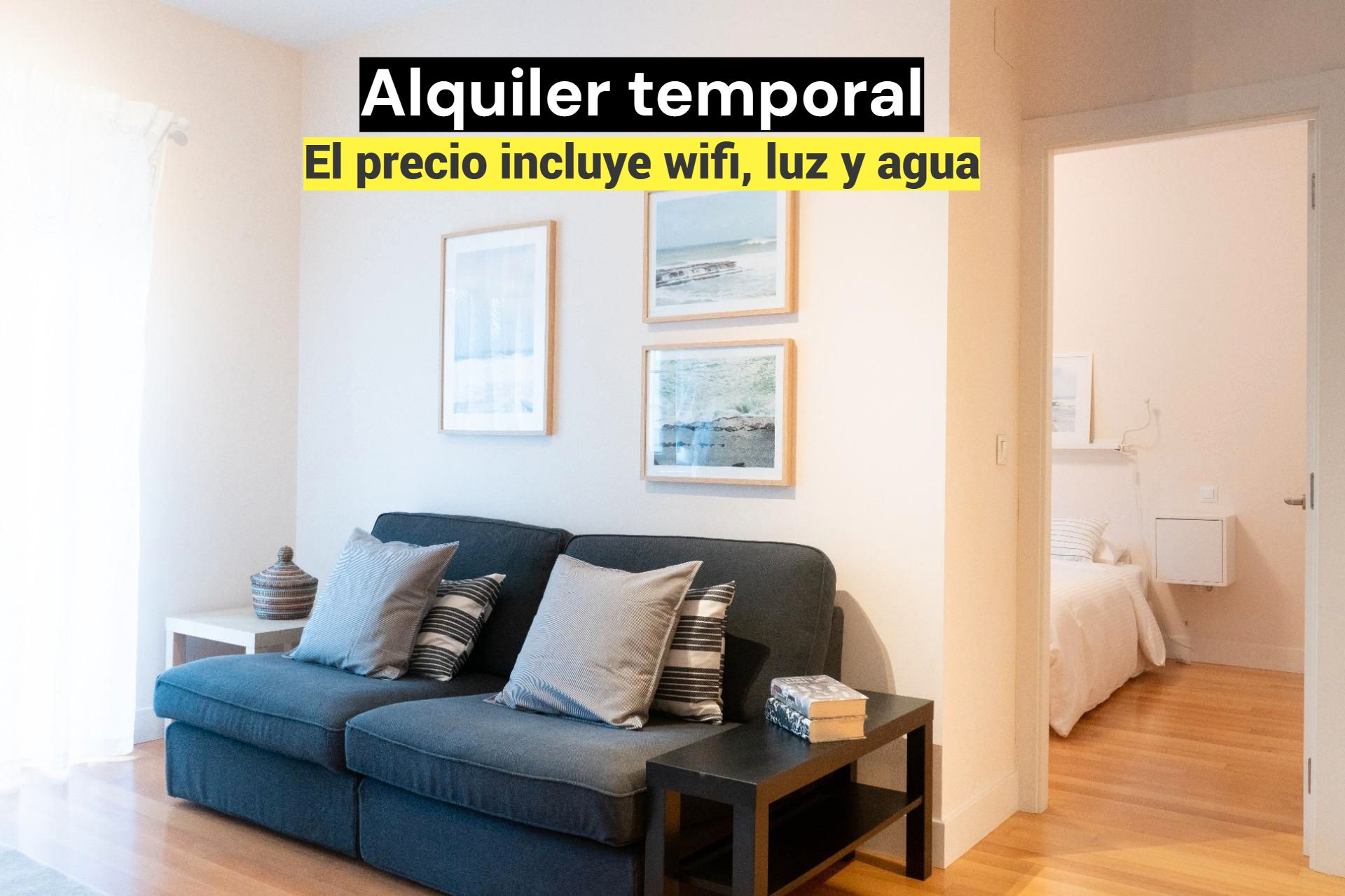 Sala de estar de Piso de alquiler en Santander con Calefacción, Amueblado y Balcón