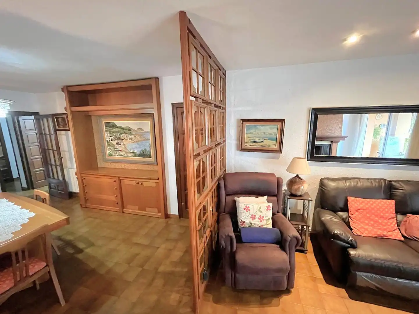 Living room of Flat for sale in Palamós  with Heating, Terrace and Furnished