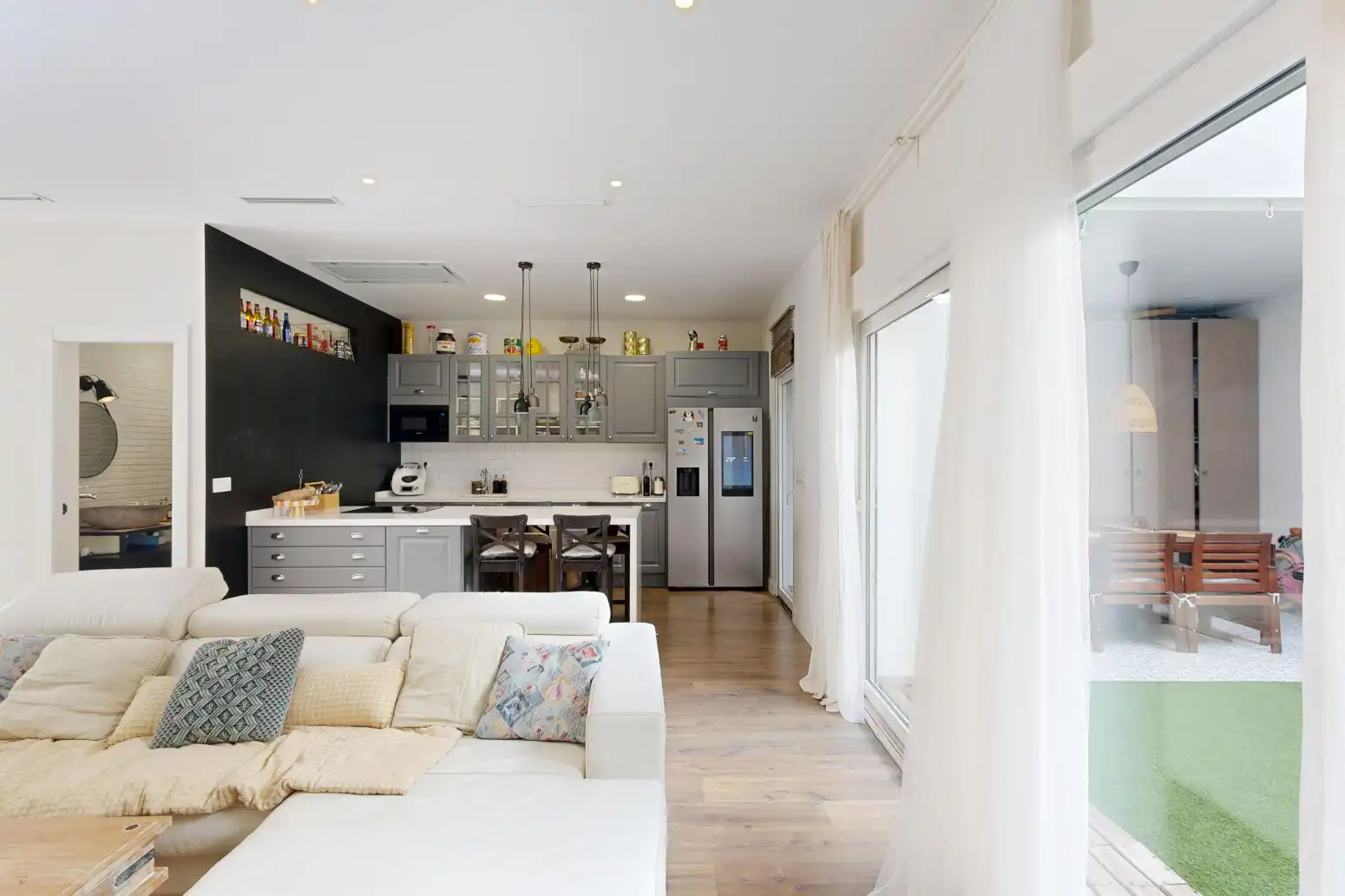 Living room of Houses for sale in Cartagena  with Air Conditioner, Parquet flooring and Terrace