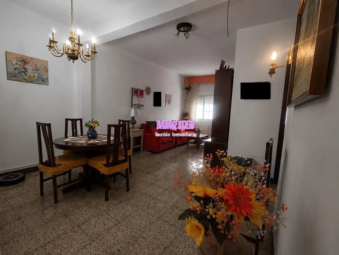 Sala d'estar de Àtic en venda en Badalona amb Aire condicionat i Calefacció