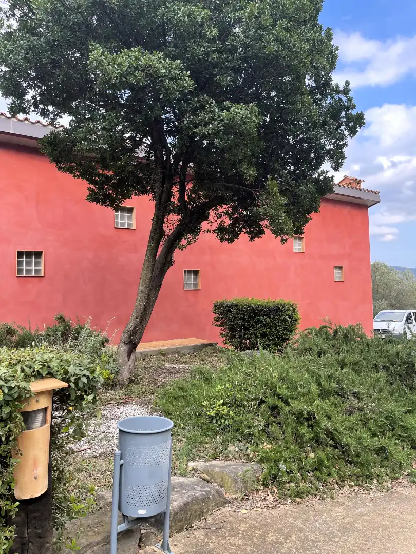 Vista exterior de Finca rústica en venda en Mieres (Girona) amb Calefacció, Parquet i Terrassa