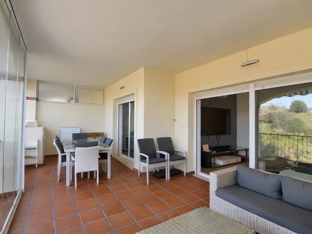 Terrasse von Wohnung zum Verkauf in Mijas mit Klimaanlage, Heizung und Privatgarten