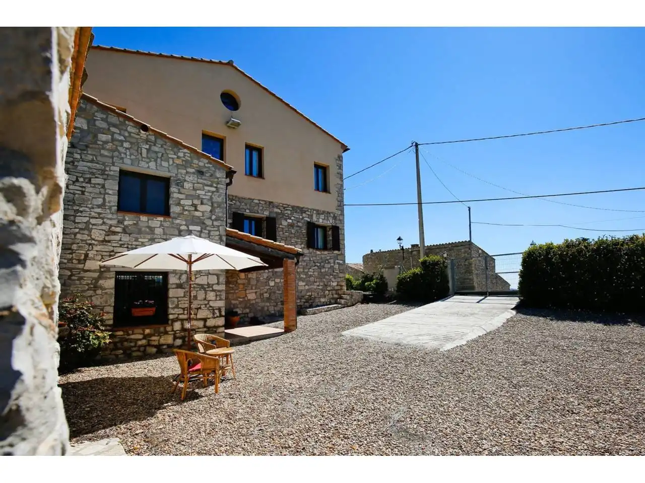 Vista exterior de Finca rústica en venta en Forès con Calefacción, Jardín privado y Terraza