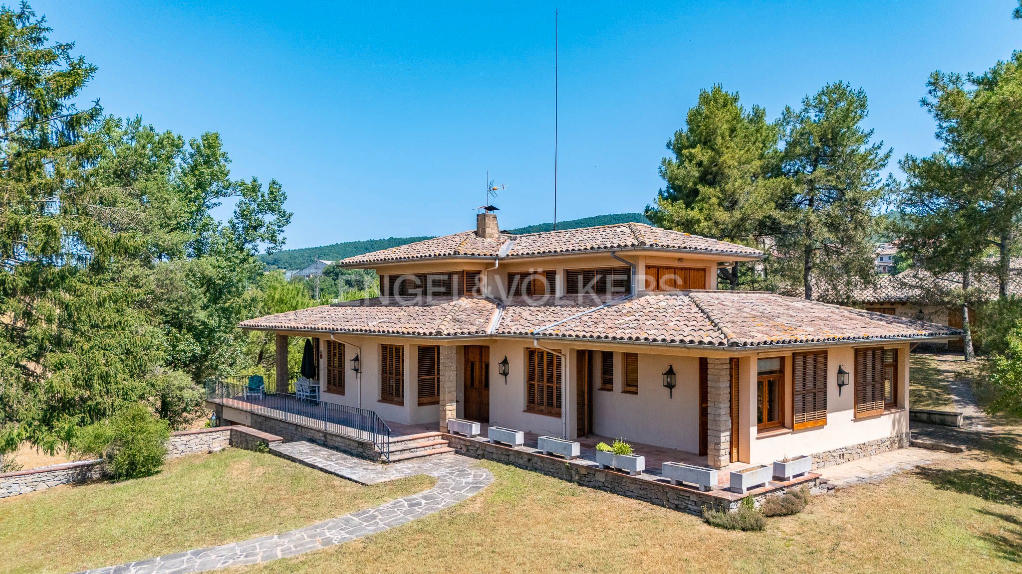 Exterior view of House or chalet for sale in Sant Boi de Lluçanès  with Heating, Private garden and Swimming Pool