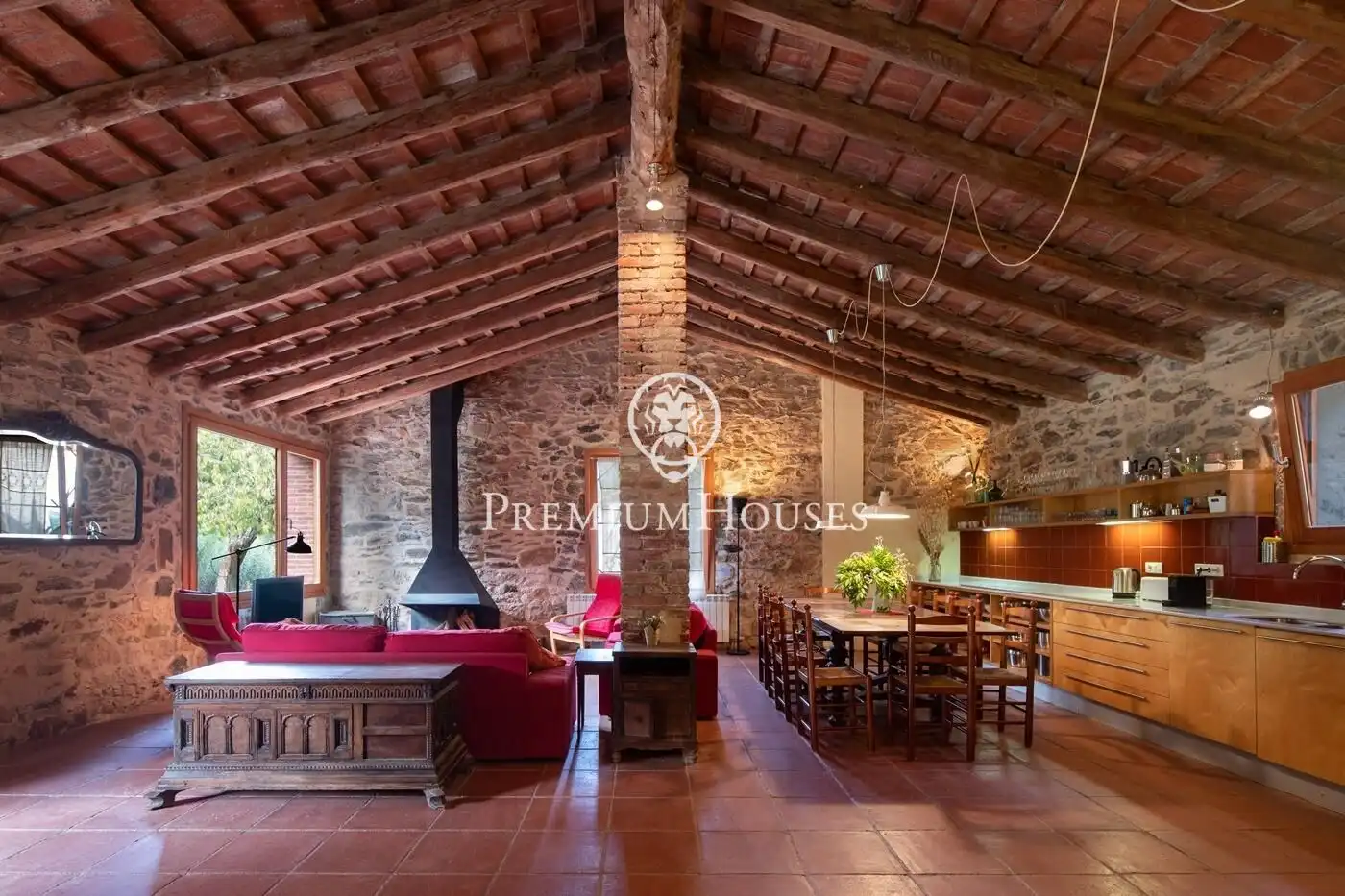 Sala d'estar de Finca rústica en venda en Alcover amb Calefacció, Jardí privat i Terrassa