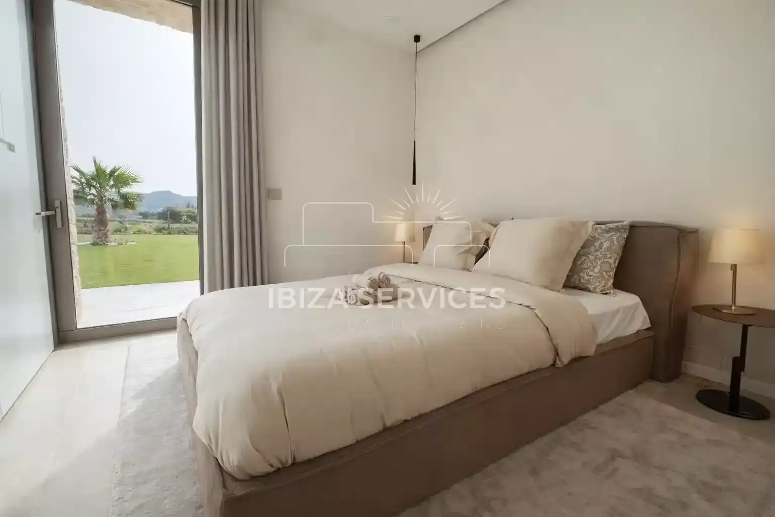 Bedroom of Houses for rent in Santa Eulària des Riu  with Air Conditioner, Private garden and Swimming Pool