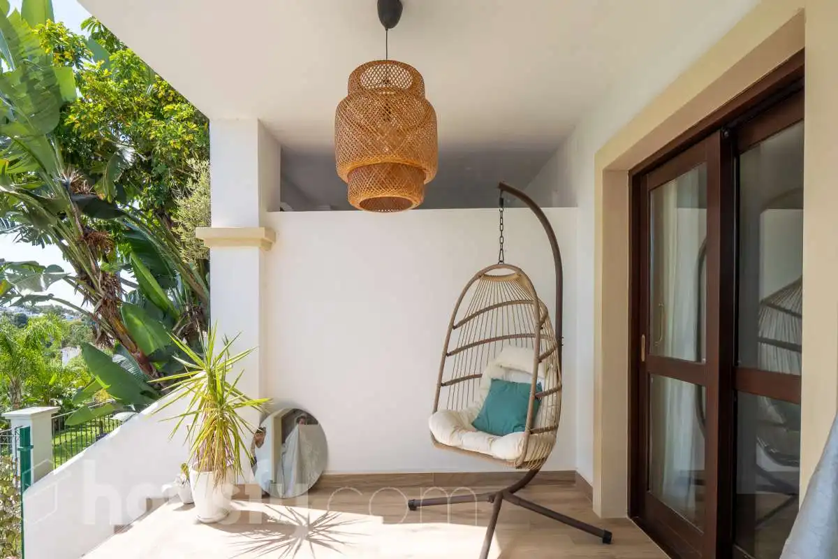 Balcony of Houses for sale in Estepona  with Air Conditioner, Heating and Private garden