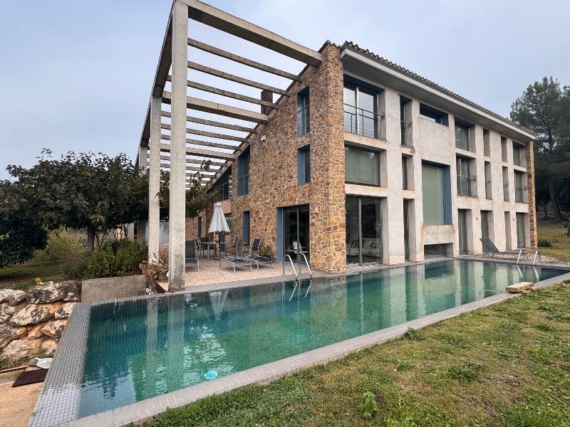 Swimming pool of House or chalet for sale in Madremanya  with Air Conditioner, Heating and Private garden