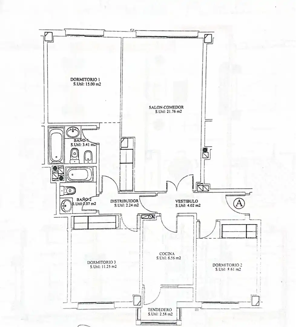 Flat for rent in Madrid  with Air Conditioner, Heating and Private garden