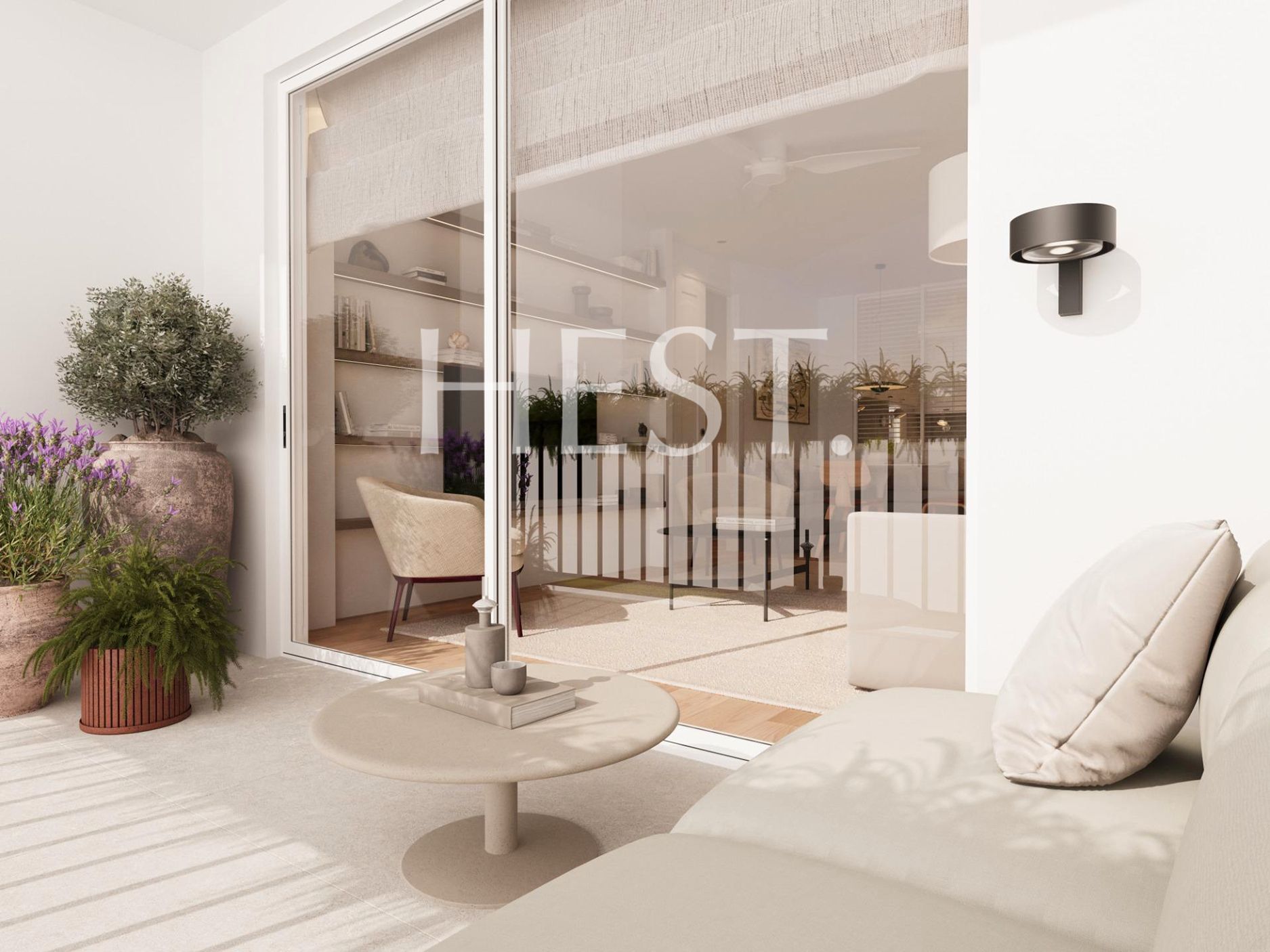 Sala d'estar de Pis en venda en  Barcelona Capital amb Calefacció, Parquet i Traster