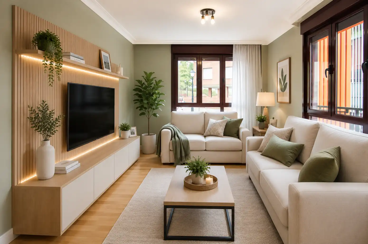 Living room of Flat for sale in Oviedo   with Heating, Parquet flooring and Terrace