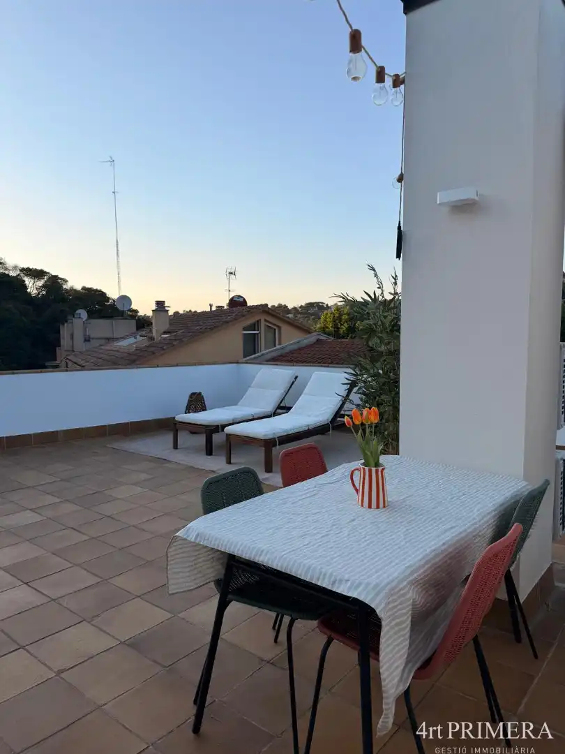 Terraza de Dúplex de alquiler en Vallromanes con Aire acondicionado, Calefacción y Parquet