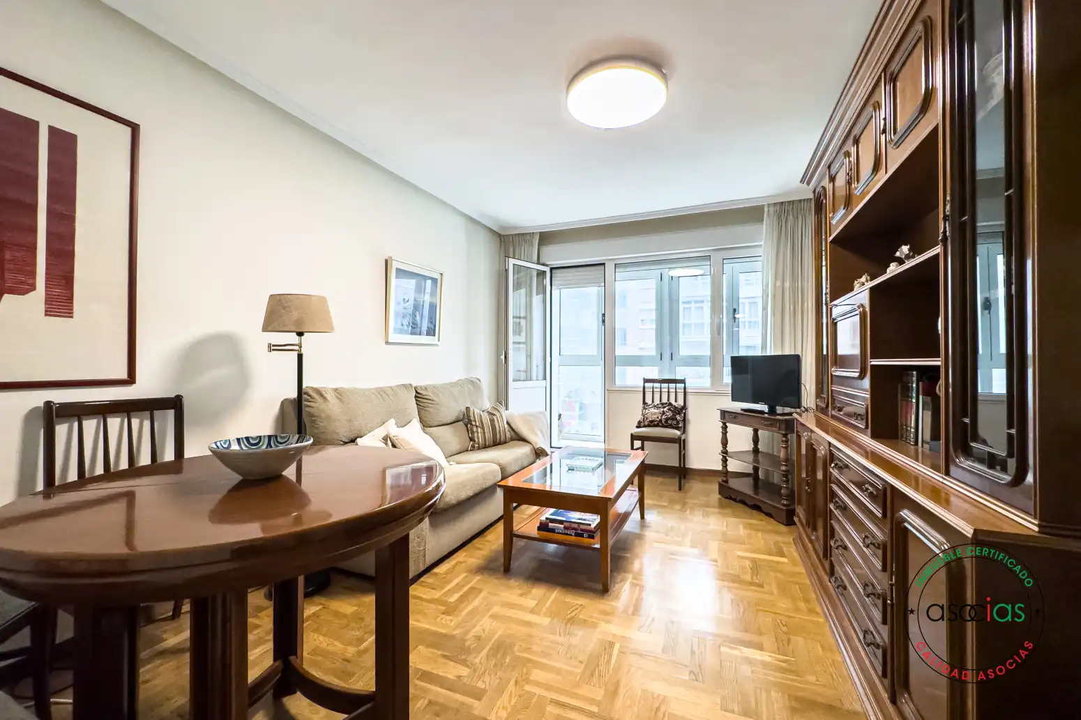 Sala de estar de Piso en venta en Gijón  con Parquet y Terraza