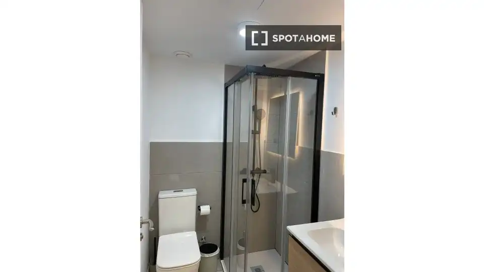 Bathroom of Flat for rent in Madrid  with Air Conditioner, Heating and Furnished