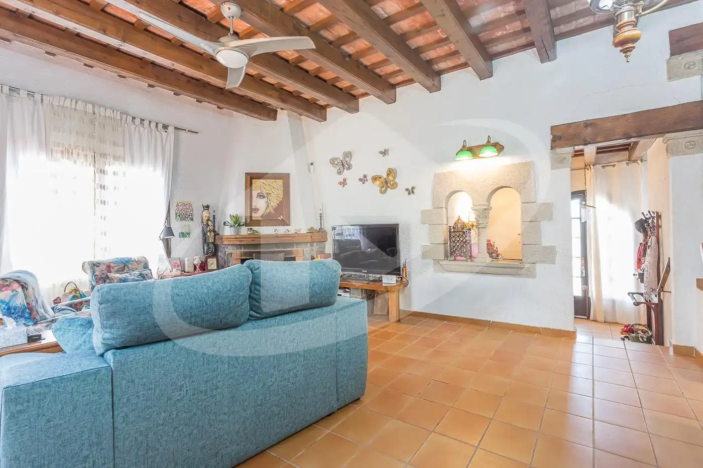 Sala de estar de Casa o chalet en venta en Castellar del Vallès con Calefacción, Jardín privado y Trastero