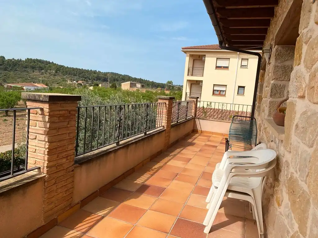 Terrassa de Casa o xalet en venda en Valjunquera amb Aire condicionat, Jardí privat i Terrassa