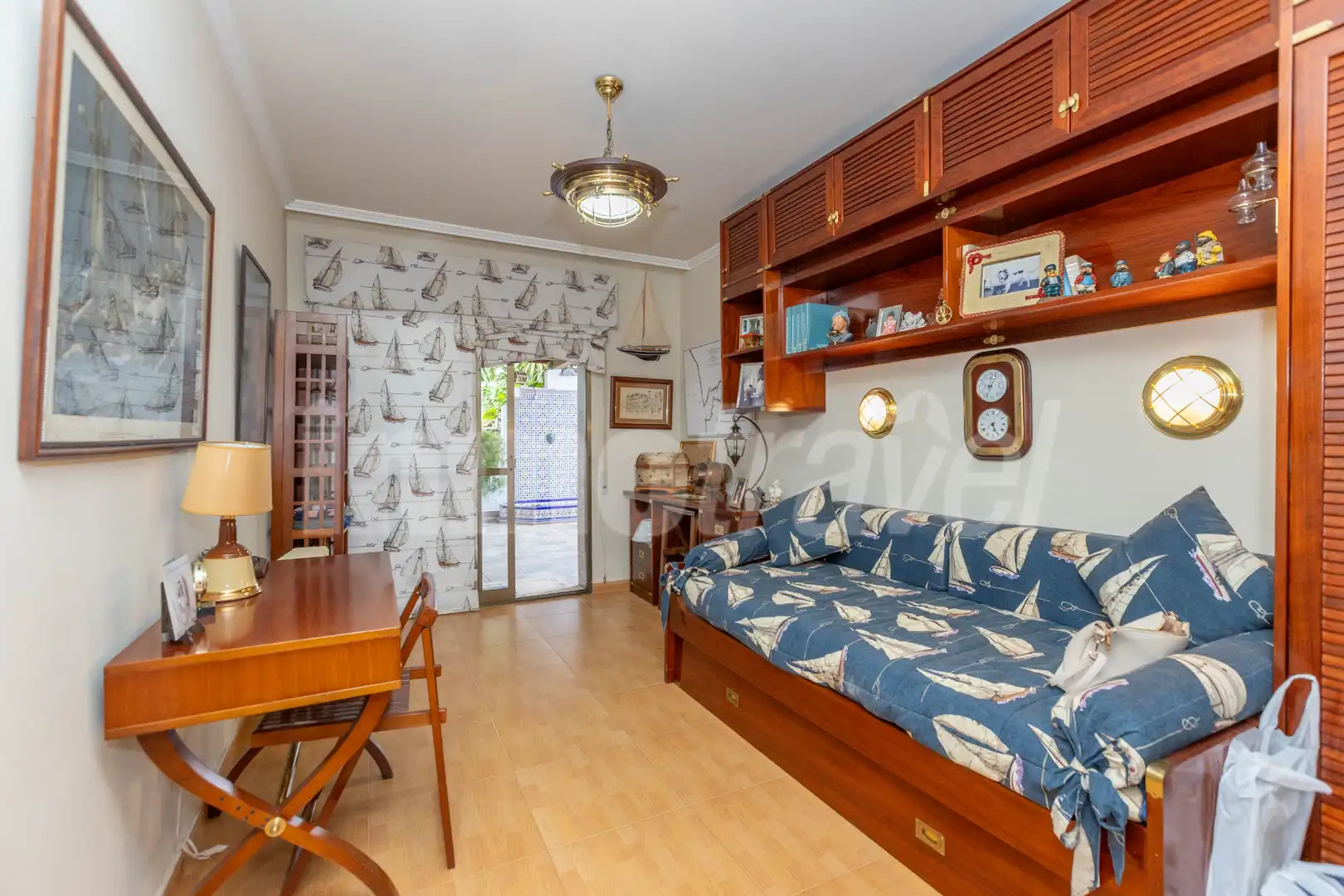 Schlafzimmer von Wohnung zum Verkauf in Sanxenxo mit Privatgarten, Terrasse und Möbliert