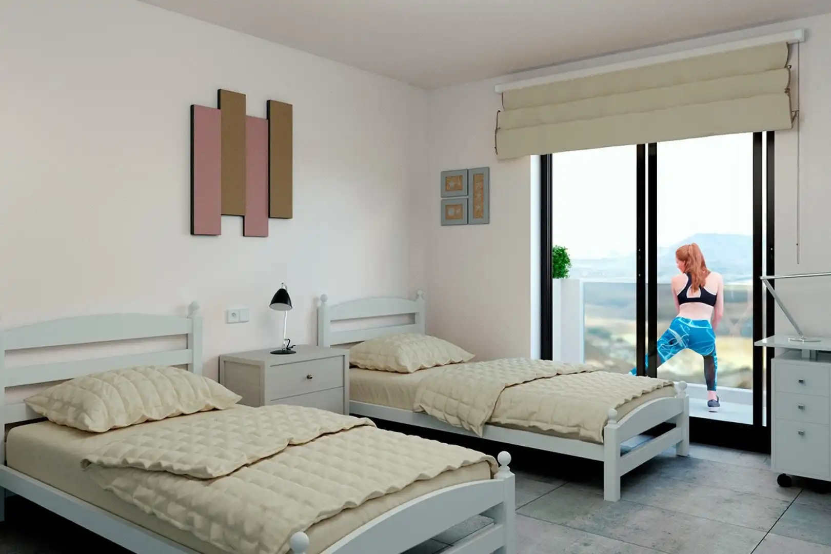Dormitori de Casa adosada en venda en Cartagena amb Aire condicionat, Jardí privat i Terrassa