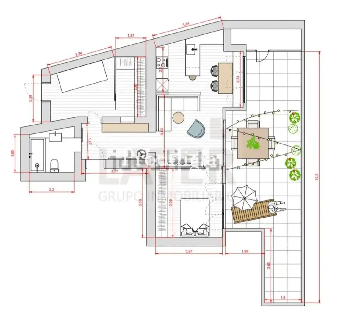 Flat for rent in Barcelona  with Air Conditioner, Terrace and Storage room