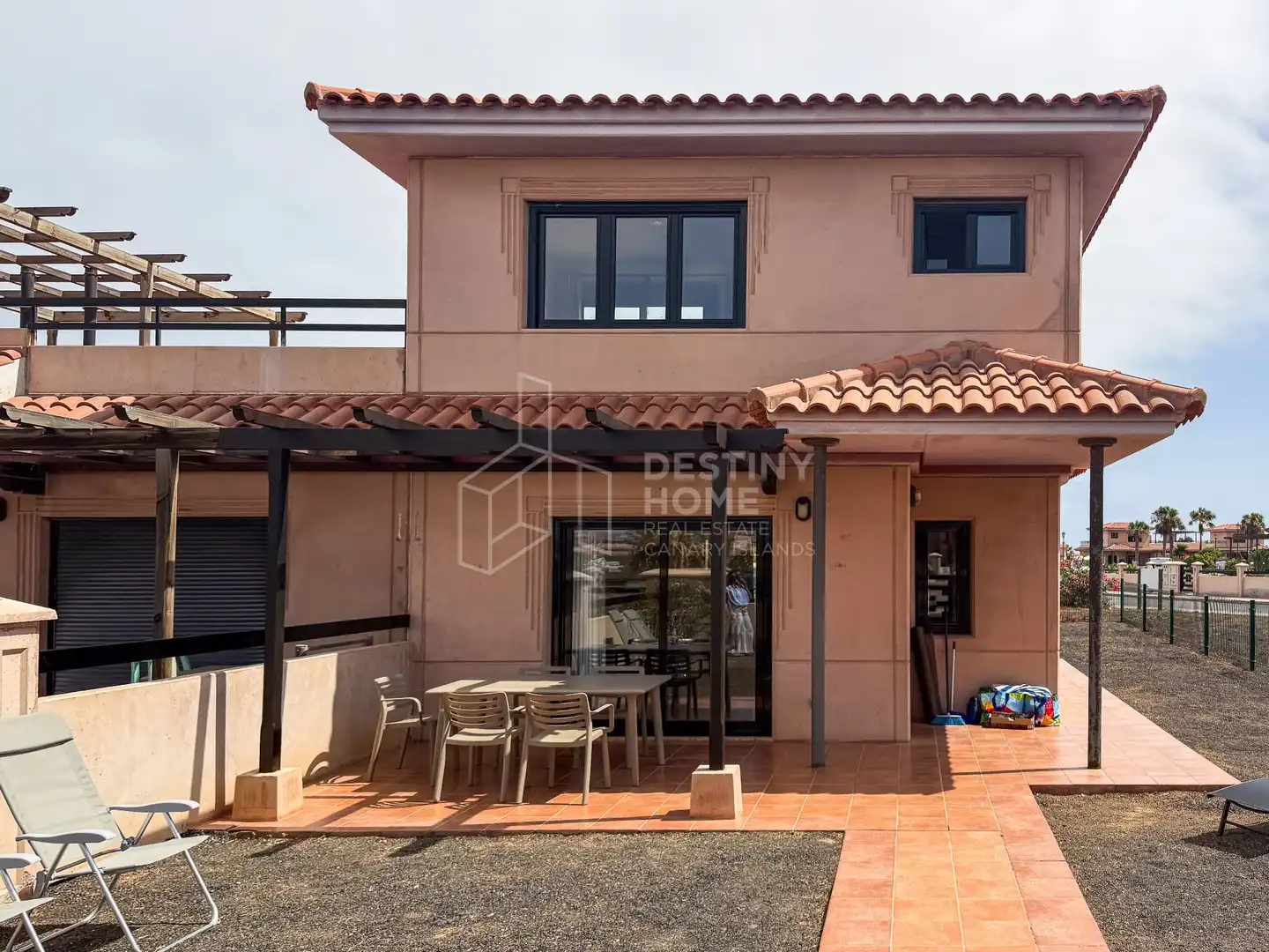 Terrassa de Casa o xalet de lloguer en La Oliva amb Jardí privat, Terrassa i Piscina comunitària