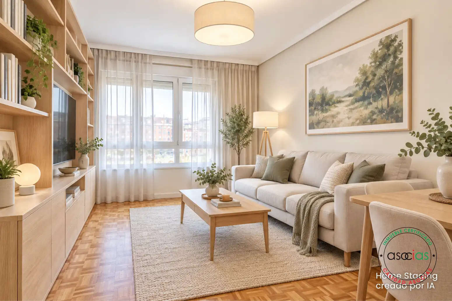Sala de estar de Piso en venta en Gijón  con Calefacción, Parquet y Amueblado