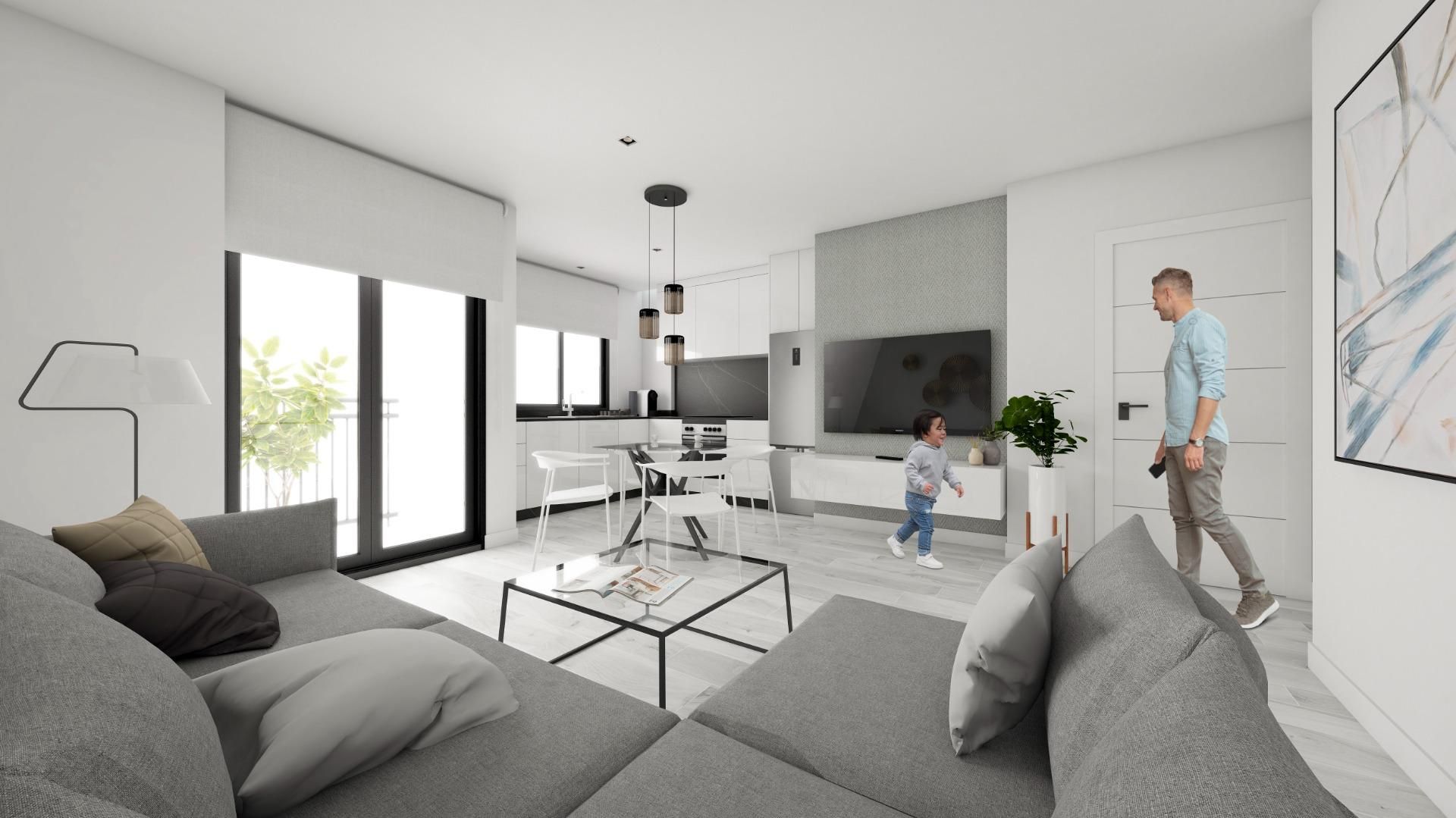 Living room of Apartment for sale in Mijas  with Air Conditioner, Private garden and Terrace