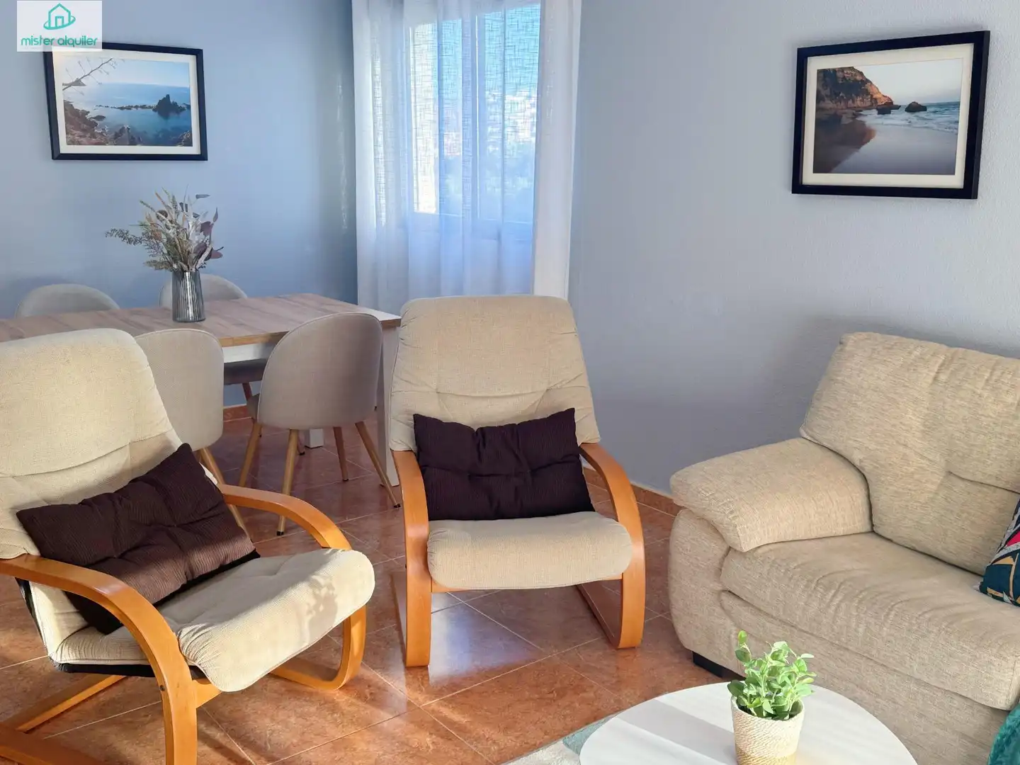 Living room of Apartments for rent in El Campello  with Air Conditioner, Heating and Private garden