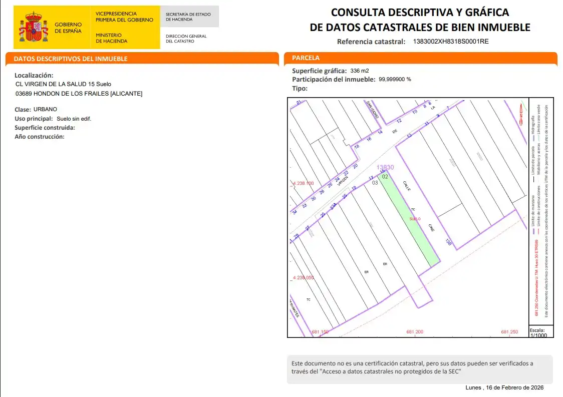 Terreno residenziale in vendita a Calle Virgen de la Salud, imagen 7